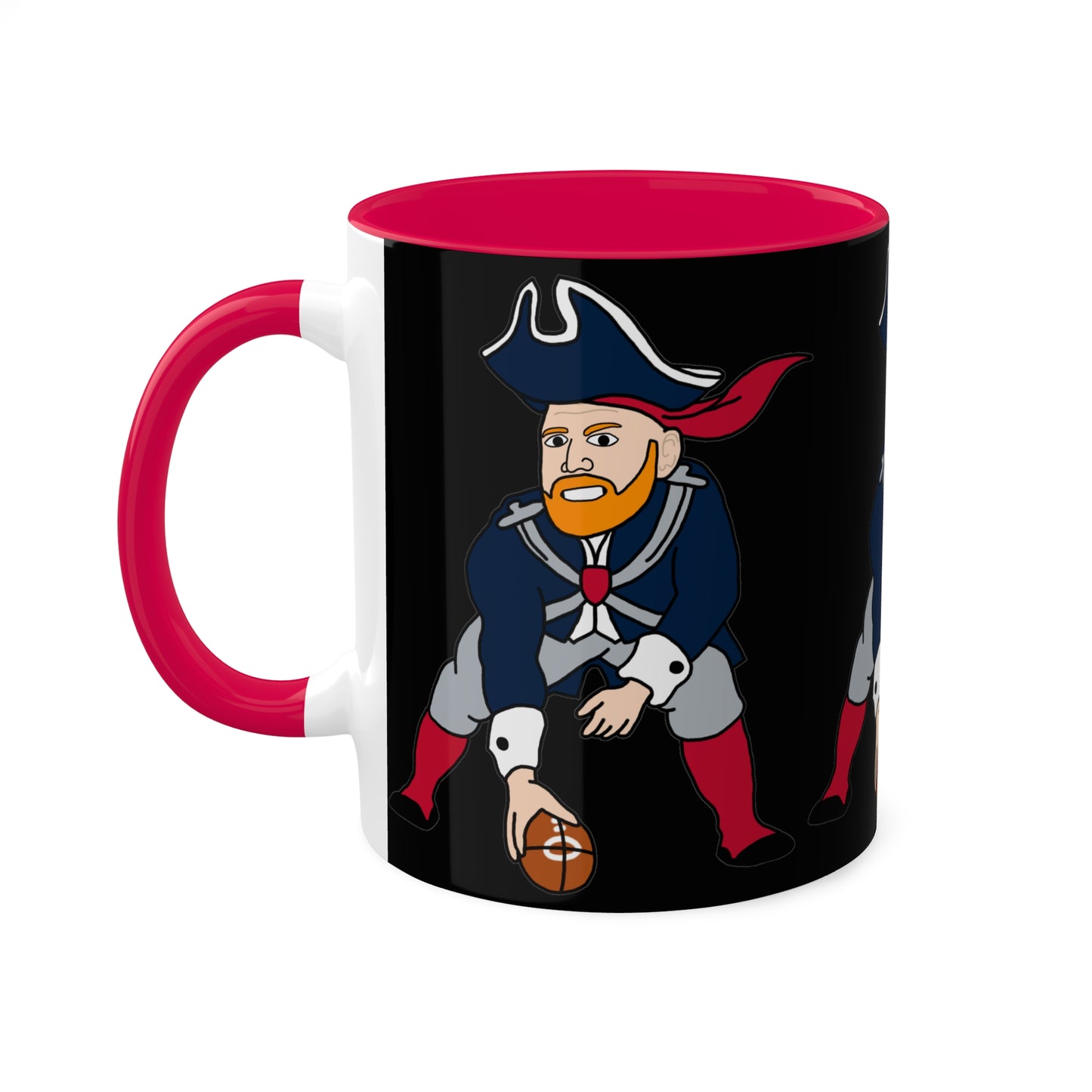 Bill Burrdy New England Patriots NFL Tom Brady Bill Burr Colorful Mug, 11oz Mugs American Football Bill Burr Monday Morning Podcast New England Patriots NFL Podcasts Stand-up Comedy Printify
