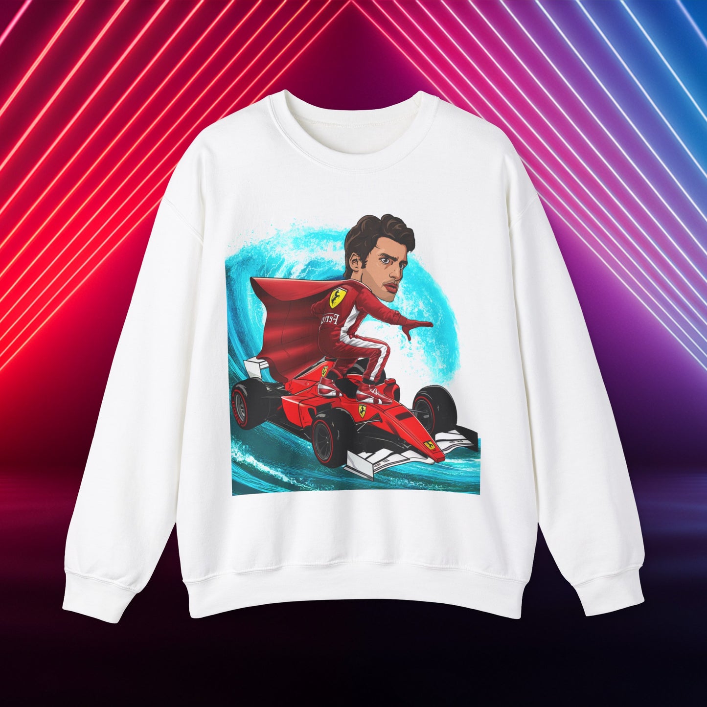 Carlos Sainz Sweatshirt Smooth Operator Jumper Ferrari Sweater Formula 1 Jumper F1 Sweater Ferrari Gift Ferrari Fan Jumper F1 Gift Scuderia White Sweatshirts Carlos Sainz F1 Ferrari Printify