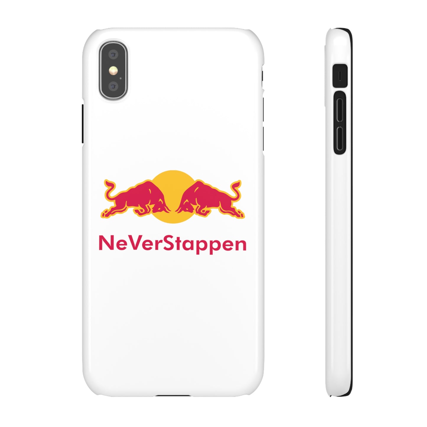 NeVerStappen Red Bull Formula 1 F1 Max Verstappen Snap Case iPhone XS MAX Glossy Mobile Phone Cases F1 Max Verstappen Red Bull Printify