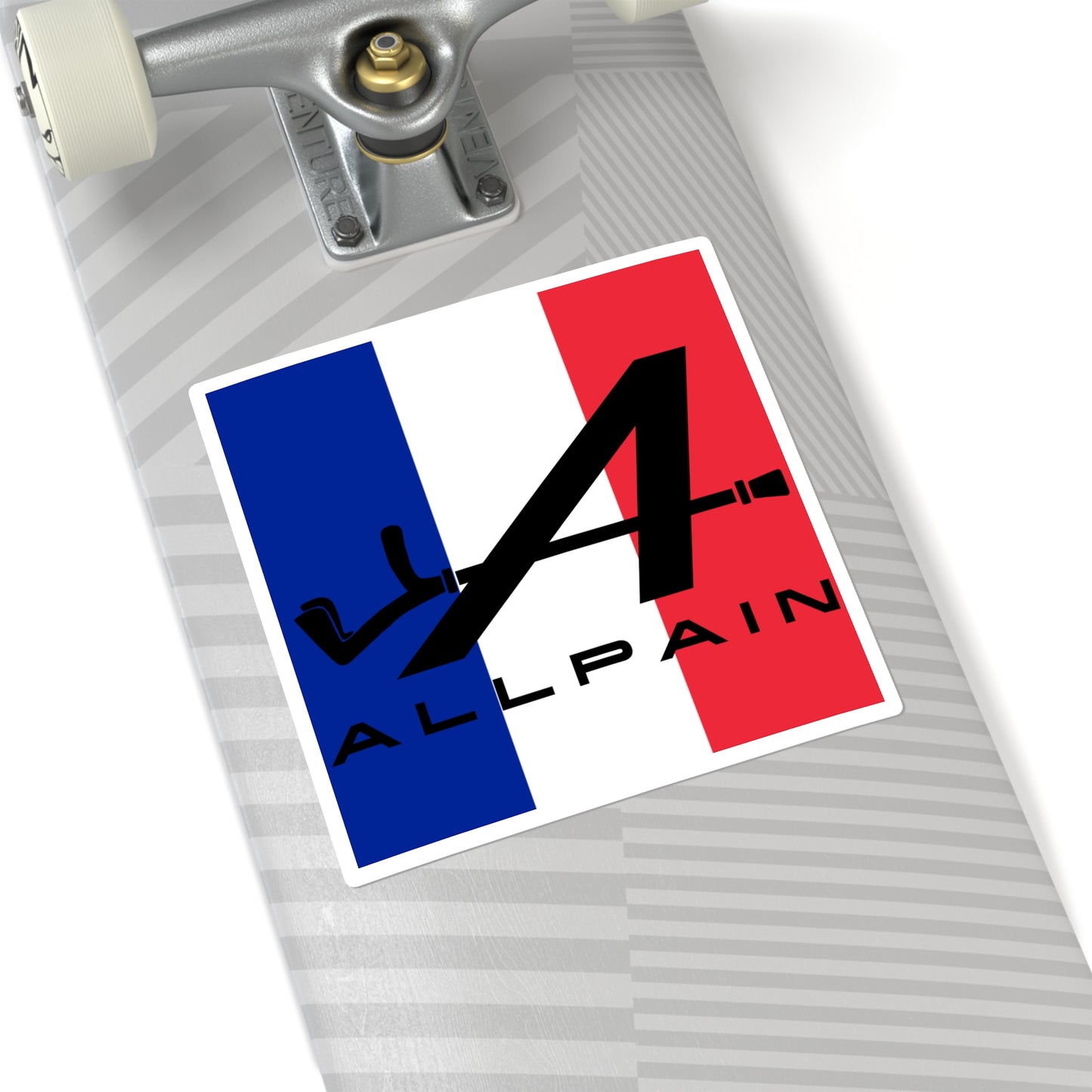 Allpain Alpine F1 Formula 1 Pierre Gasly Esteban Ocon Square Sticker 6" × 6" White Stickers Alpine F1 Printify