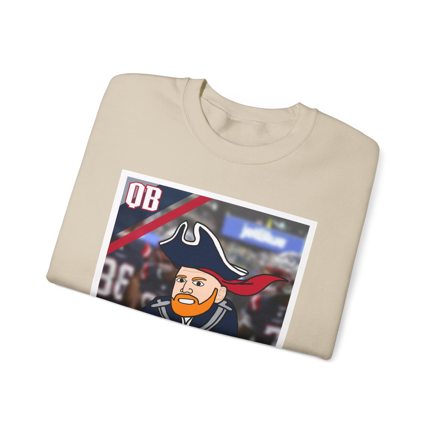 Bill Burrdy New England Patriots Tom Brady Bill Burr Unisex Heavy Blend Crewneck Sweatshirt Sweatshirts American Football Bill Burr Monday Morning Podcast New England Patriots NFL Podcasts Stand-up Comedy Printify