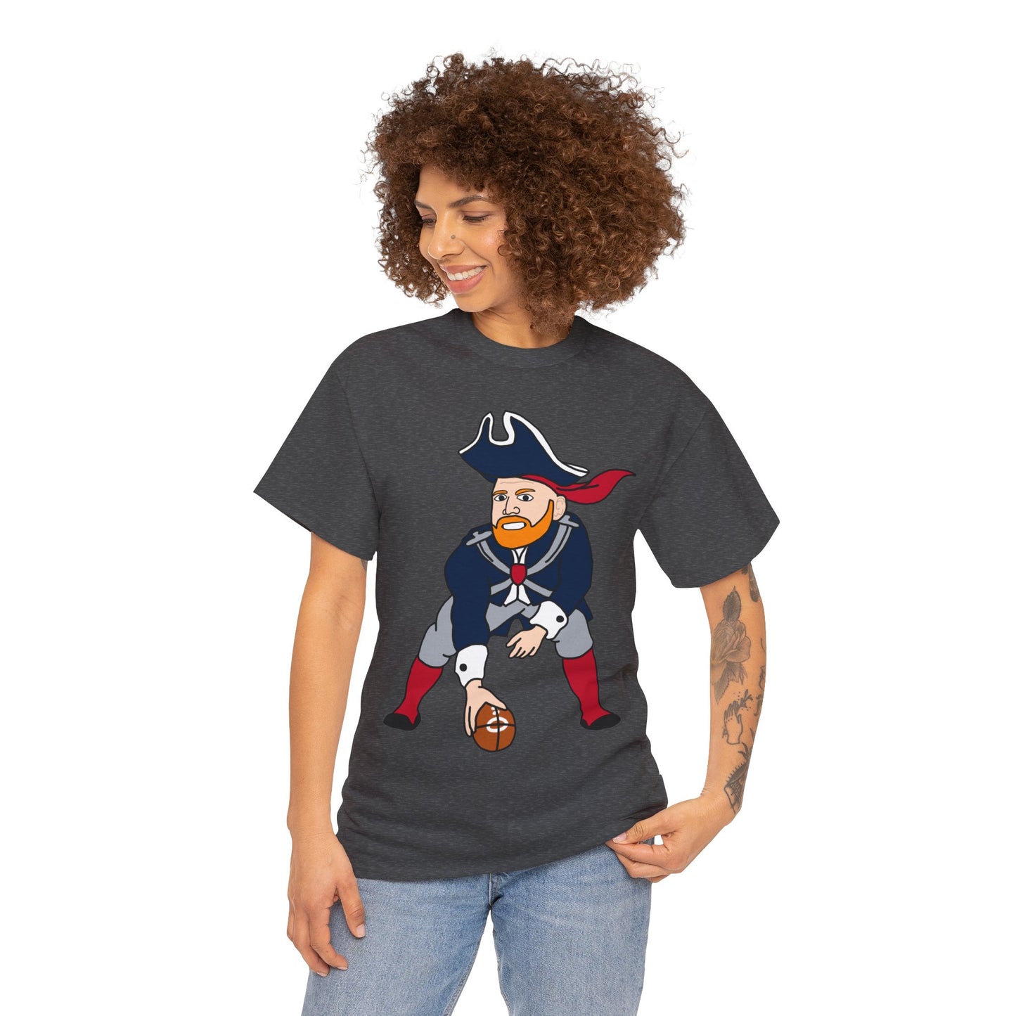 Bill Burrdy New England Patriots Tom Brady Bill Burr Unisex Heavy Cotton Tee T-shirts American Football Bill Burr Monday Morning Podcast New England Patriots NFL Podcasts Stand-up Comedy Printify