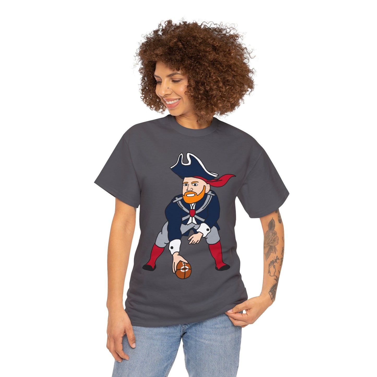 Bill Burrdy New England Patriots Tom Brady Bill Burr Unisex Heavy Cotton Tee T-shirts American Football Bill Burr Monday Morning Podcast New England Patriots NFL Podcasts Stand-up Comedy Printify