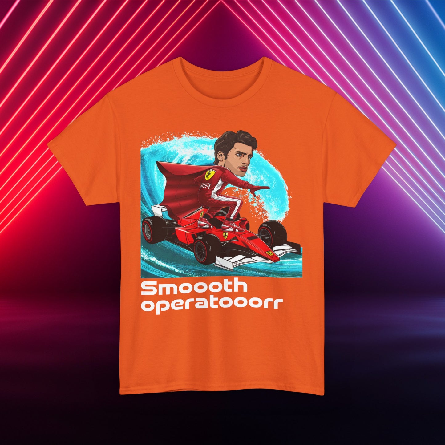 Carlos Sainz T-shirt Carlos Sainz Shirt Smooth Operator Shirt Ferrari T shirt Formula 1 Tee F1 Tshirt Ferrari Gift Ferrari Fan Shirt F1 Gift Orange T-shirts Carlos Sainz F1 Ferrari Printify