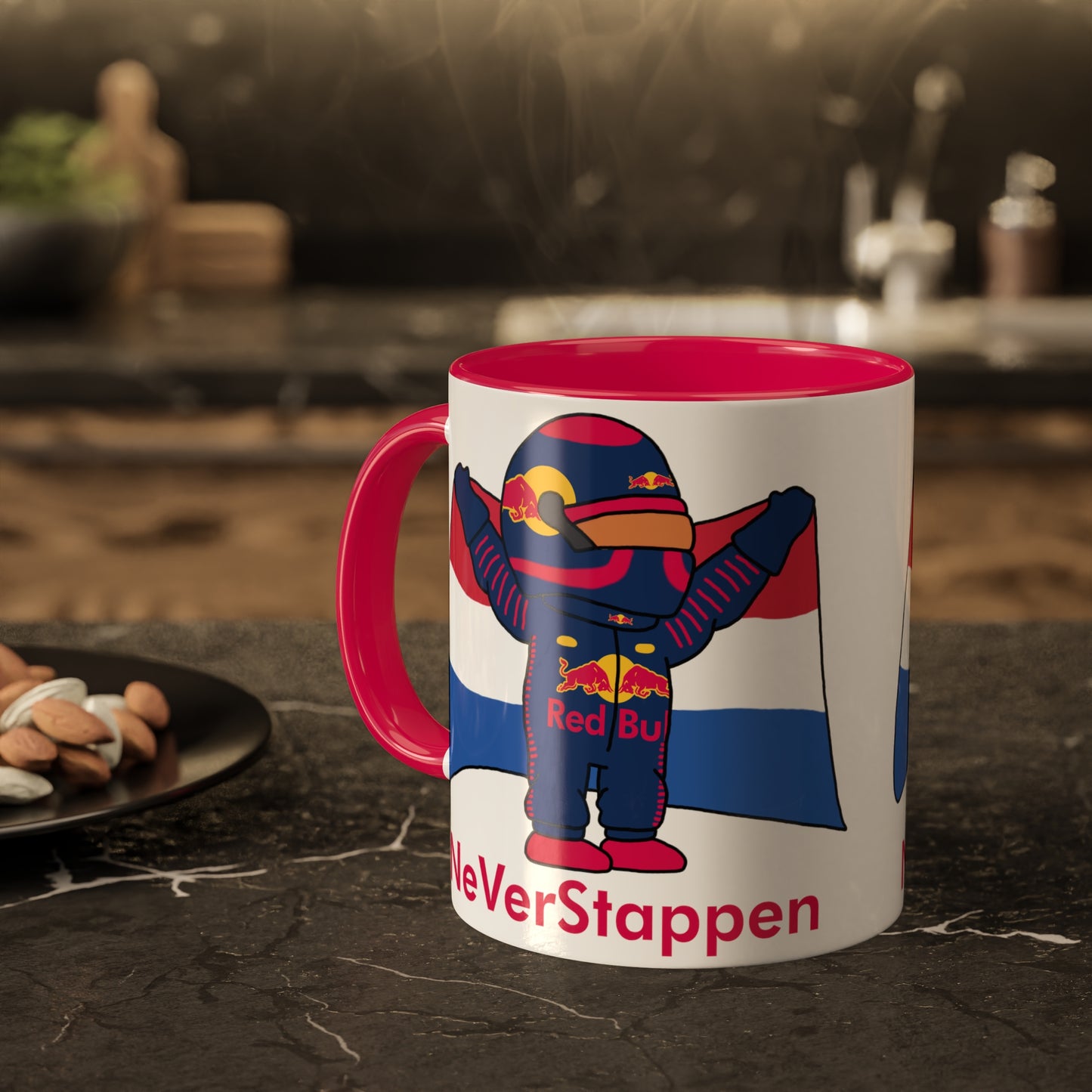 NeVerStappen Red Bull Formula 1 F1 Max Vertsappen Colorful Mugs, 11oz 11oz Red Mugs Printify