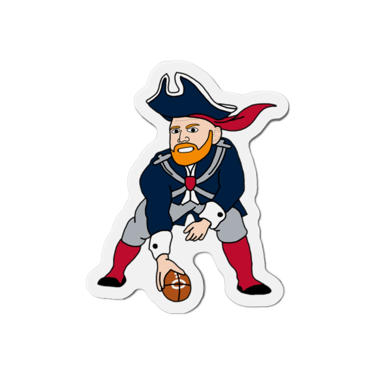 Bill Burrdy New England Patriots NFL Tom Brady Bill Burr Die-Cut Magnet Magnets American Football Bill Burr Monday Morning Podcast New England Patriots NFL Podcasts Stand-up Comedy Printify