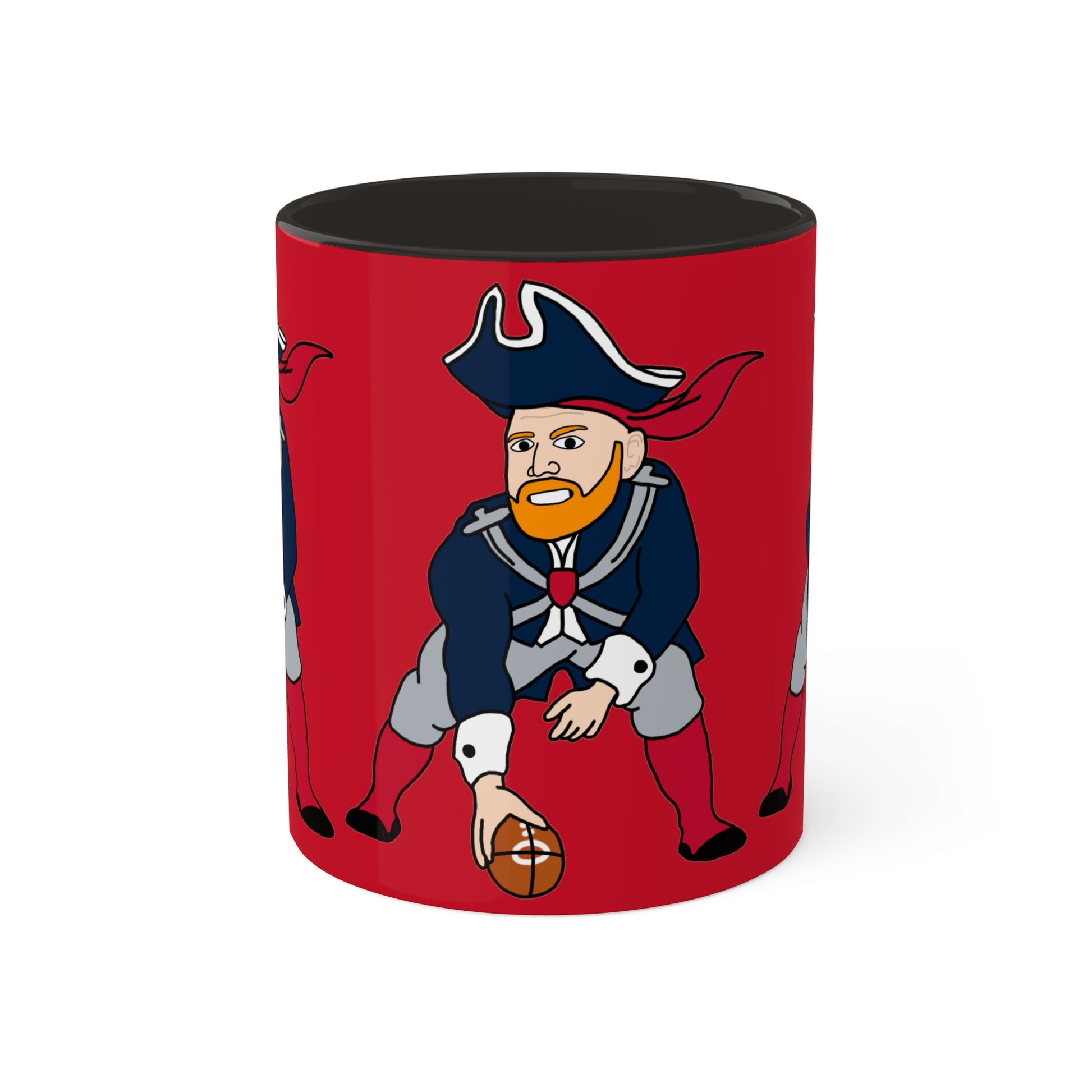 Bill Burrdy New England Patriots NFL Tom Brady Bill Burr Colorful Mug, 11oz Mugs American Football Bill Burr Monday Morning Podcast New England Patriots NFL Podcasts Stand-up Comedy Printify
