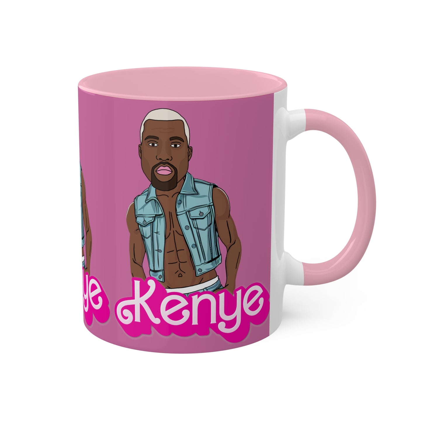 Kenye Barbie Ken Ryan Gosling Kanye West Colorful Mug Mugs Barbie Kanye West Ken Movies Music Printify