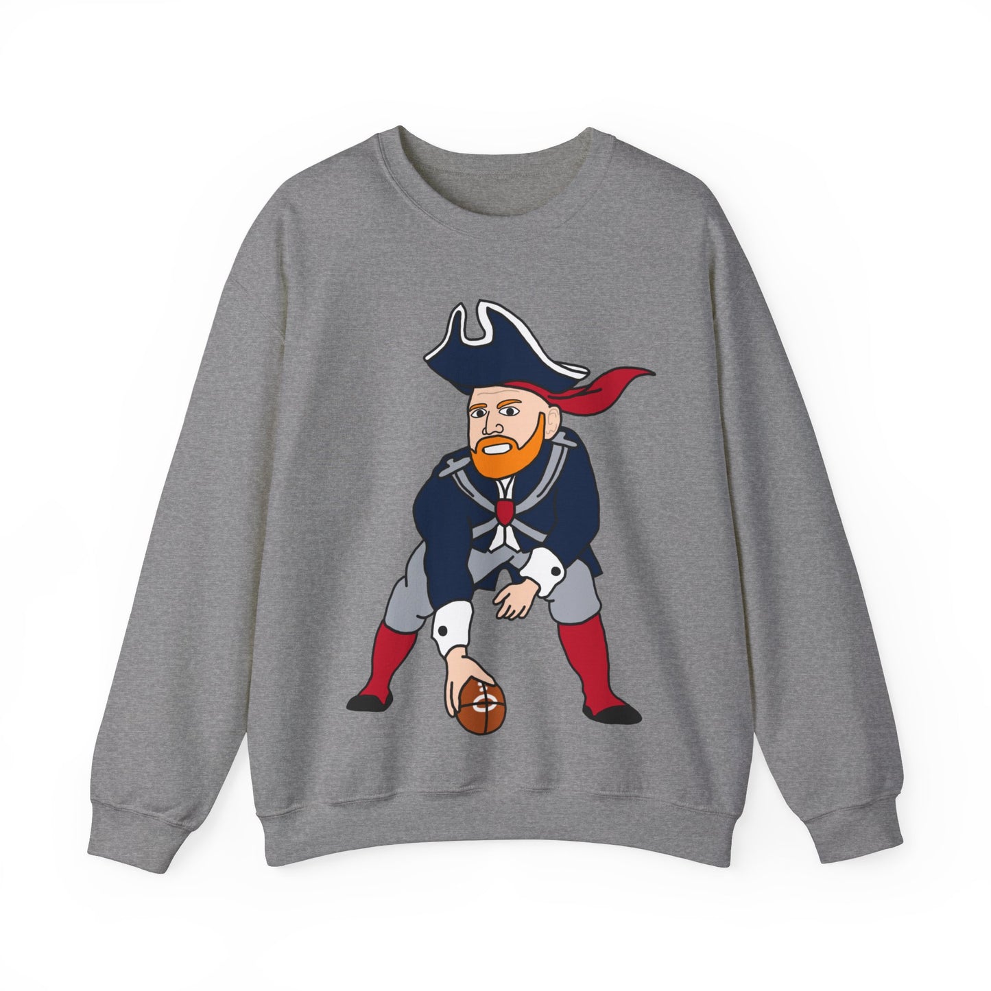 Bill Burrdy New England Patriots Tom Brady Bill Burr Unisex Heavy Blend Crewneck Sweatshirt Sweatshirts American Football Bill Burr Monday Morning Podcast New England Patriots NFL Podcasts Stand-up Comedy Printify