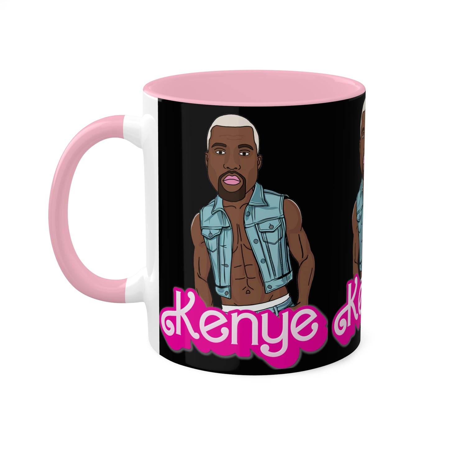 Kenye Barbie Ken Ryan Gosling Kanye West Colorful Mug Mugs Barbie Kanye West Ken Movies Music Printify