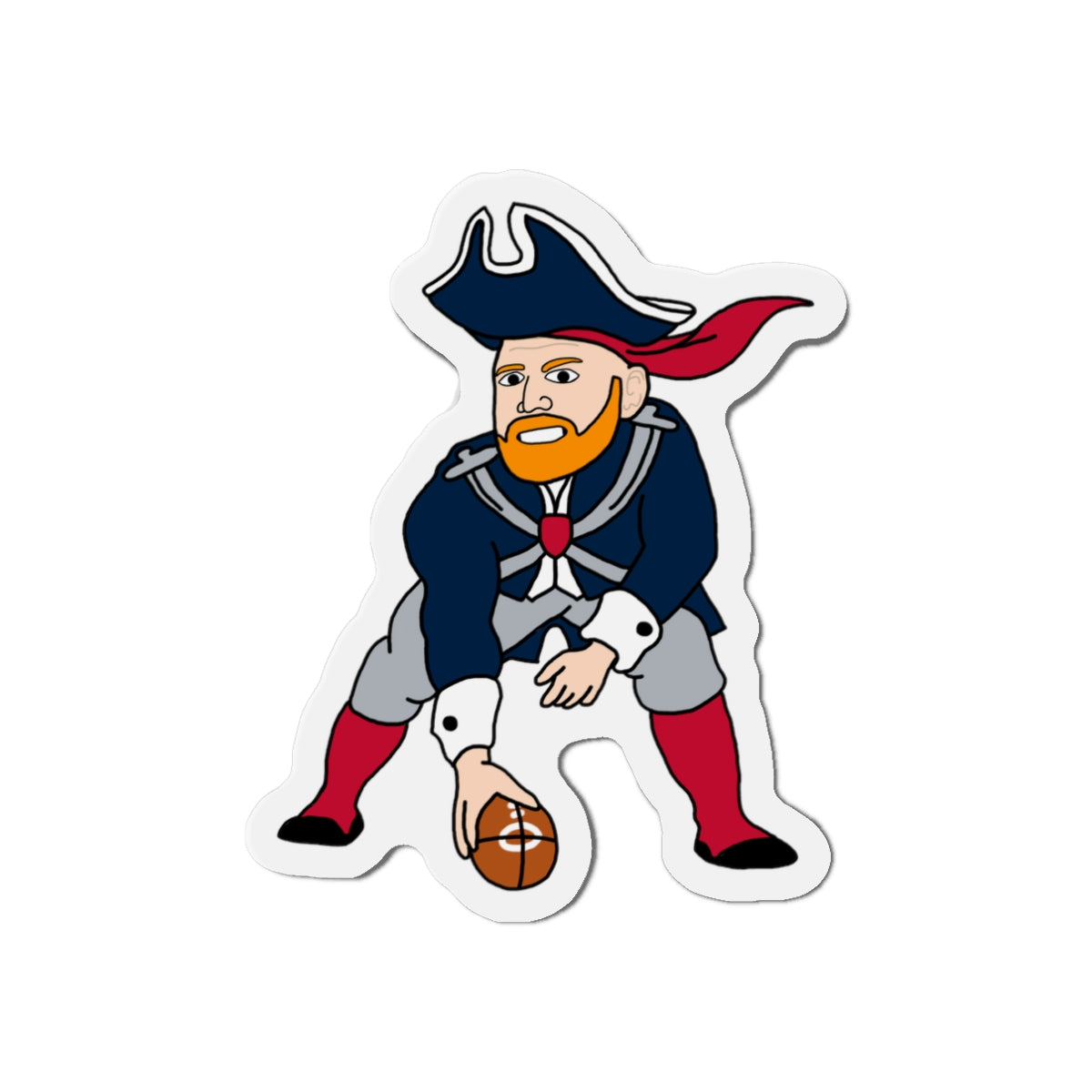 Bill Burrdy New England Patriots NFL Tom Brady Bill Burr Die-Cut Magnet Magnets American Football Bill Burr Monday Morning Podcast New England Patriots NFL Podcasts Stand-up Comedy Printify