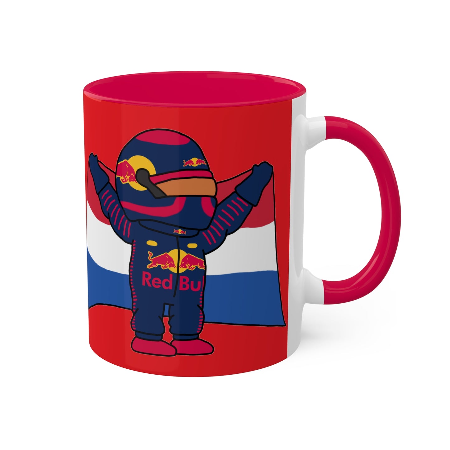 NeVerStappen Red Bull Formula 1 F1 Max Vertsappen Colorful Mugs, 11oz Mugs Printify