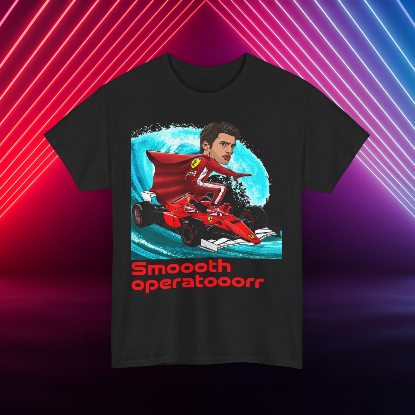 Carlos Sainz T-shirt Carlos Sainz Shirt Smooth Operator Shirt Ferrari T shirt Formula 1 Tee F1 Tshirt Ferrari Gift Ferrari Fan Shirt F1 Gift Black T-shirts Carlos Sainz F1 Ferrari Printify