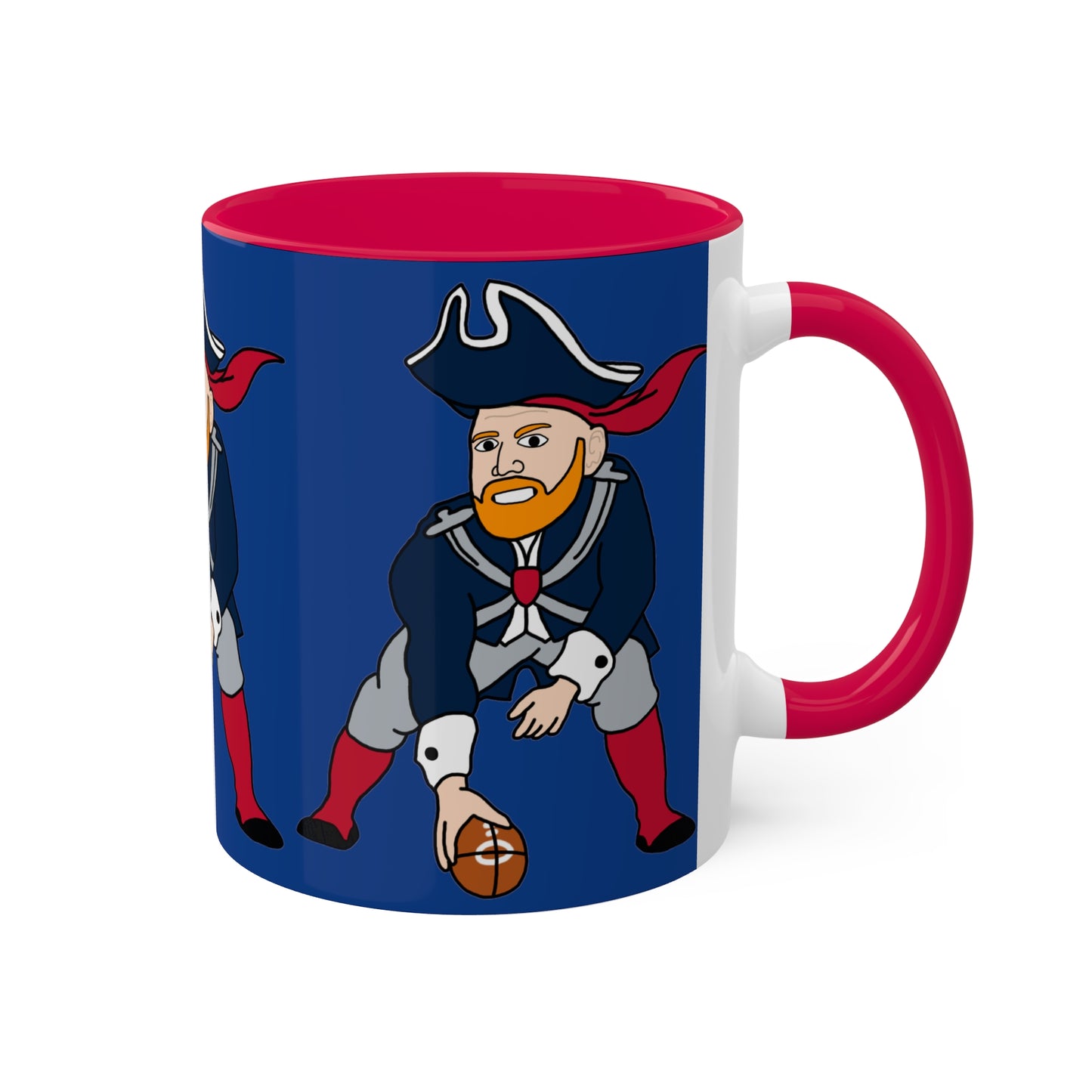 Bill Burrdy New England Patriots NFL Tom Brady Bill Burr Colorful Mug, 11oz Mugs American Football Bill Burr Monday Morning Podcast New England Patriots NFL Podcasts Stand-up Comedy Printify