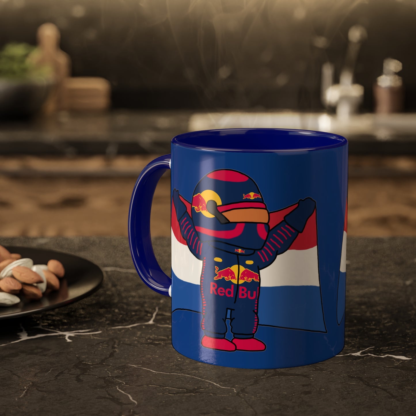 NeVerStappen Red Bull Formula 1 F1 Max Vertsappen Colorful Mugs, 11oz 11oz Blue Mugs Printify