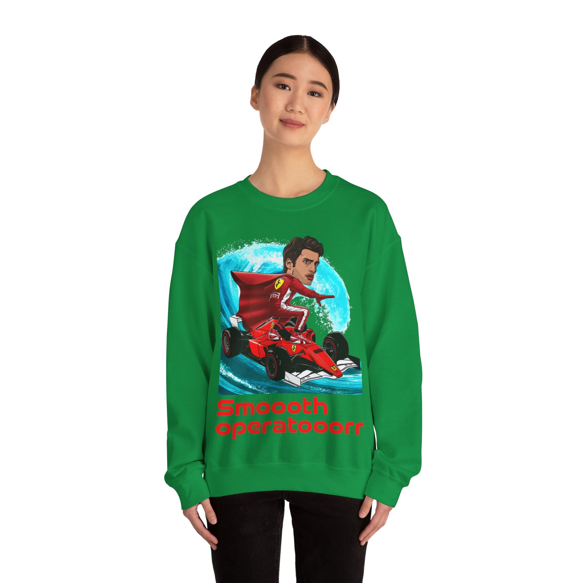 Carlos Sainz Sweatshirt Smooth Operator Jumper Ferrari Sweater Formula 1 Jumper F1 Sweater Ferrari Gift Ferrari Fan Jumper F1 Gift Scuderia Sweatshirts Carlos Sainz F1 Ferrari Printify