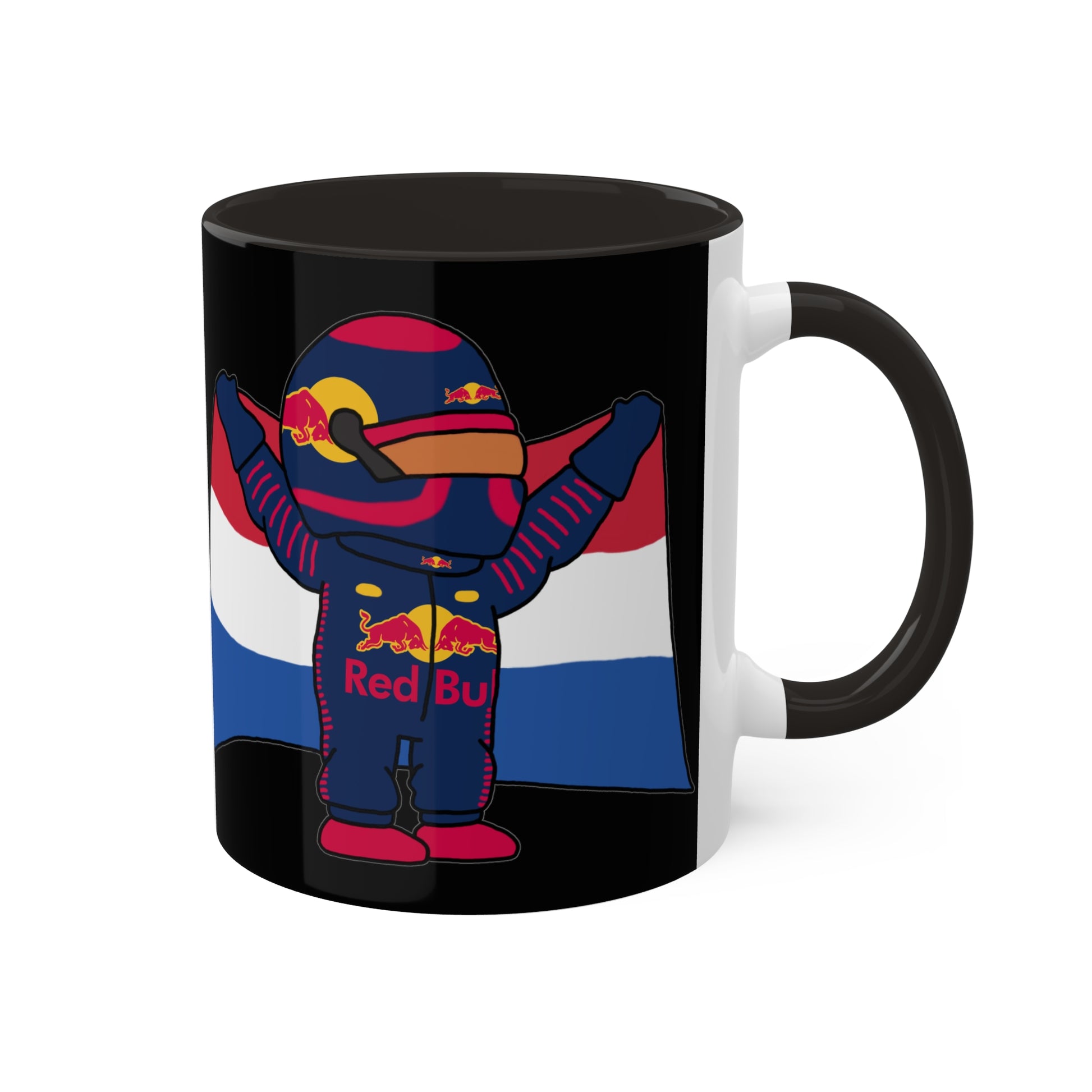NeVerStappen Red Bull Formula 1 F1 Max Vertsappen Colorful Mugs, 11oz Mugs Printify