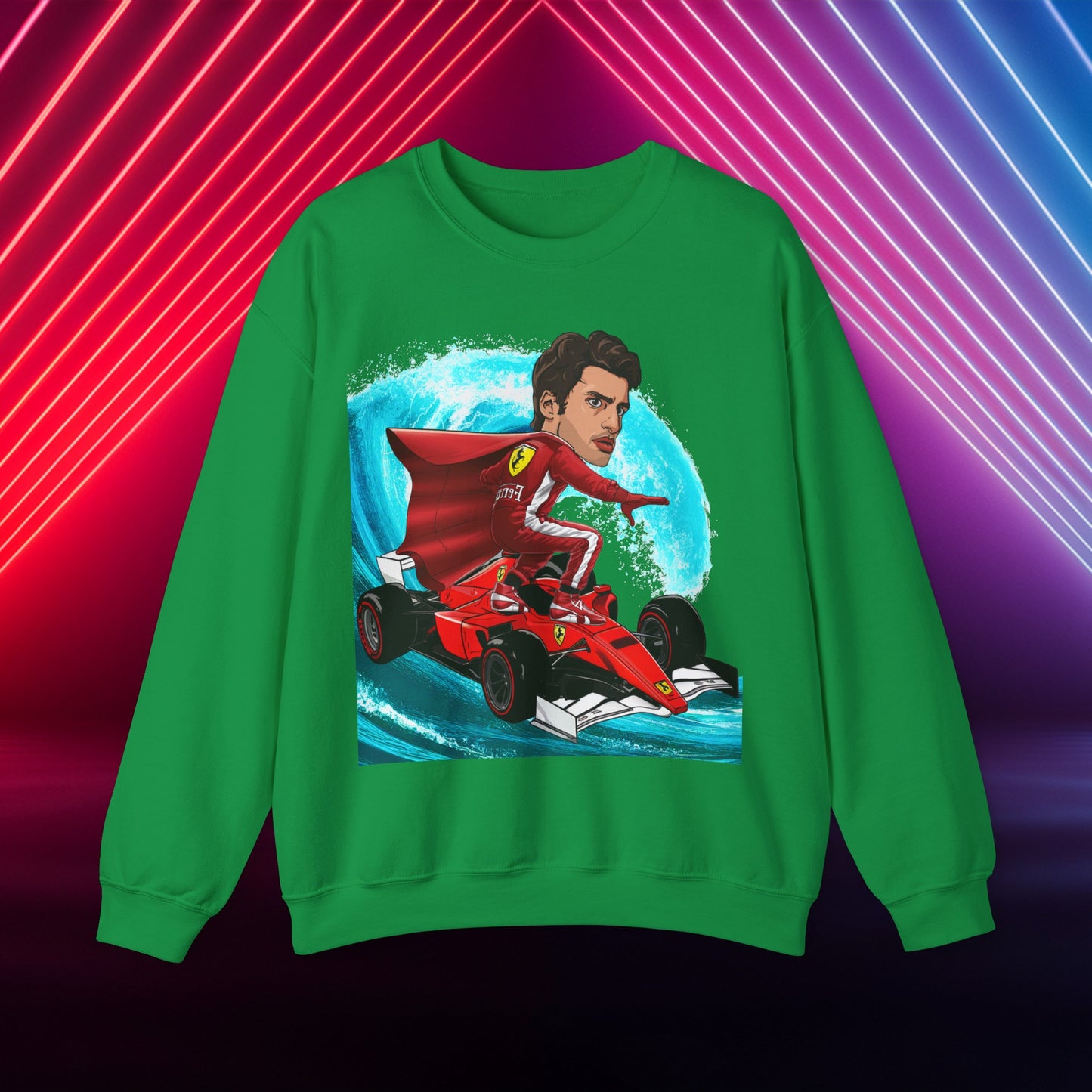 Carlos Sainz Sweatshirt Smooth Operator Jumper Ferrari Sweater Formula 1 Jumper F1 Sweater Ferrari Gift Ferrari Fan Jumper F1 Gift Scuderia Irish Green Sweatshirts Carlos Sainz F1 Ferrari Printify