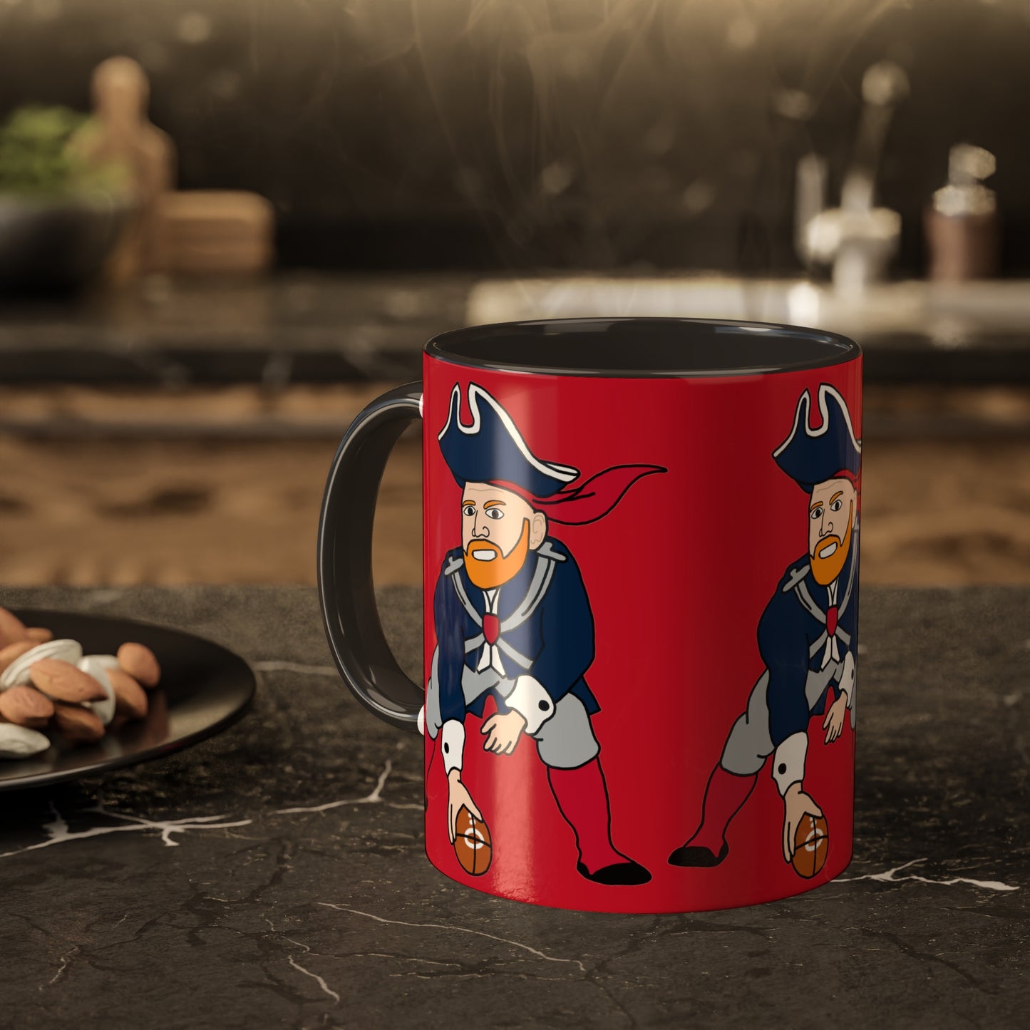 Bill Burrdy New England Patriots NFL Tom Brady Bill Burr Colorful Mug, 11oz 11oz Black Mugs American Football Bill Burr Monday Morning Podcast New England Patriots NFL Podcasts Stand-up Comedy Printify