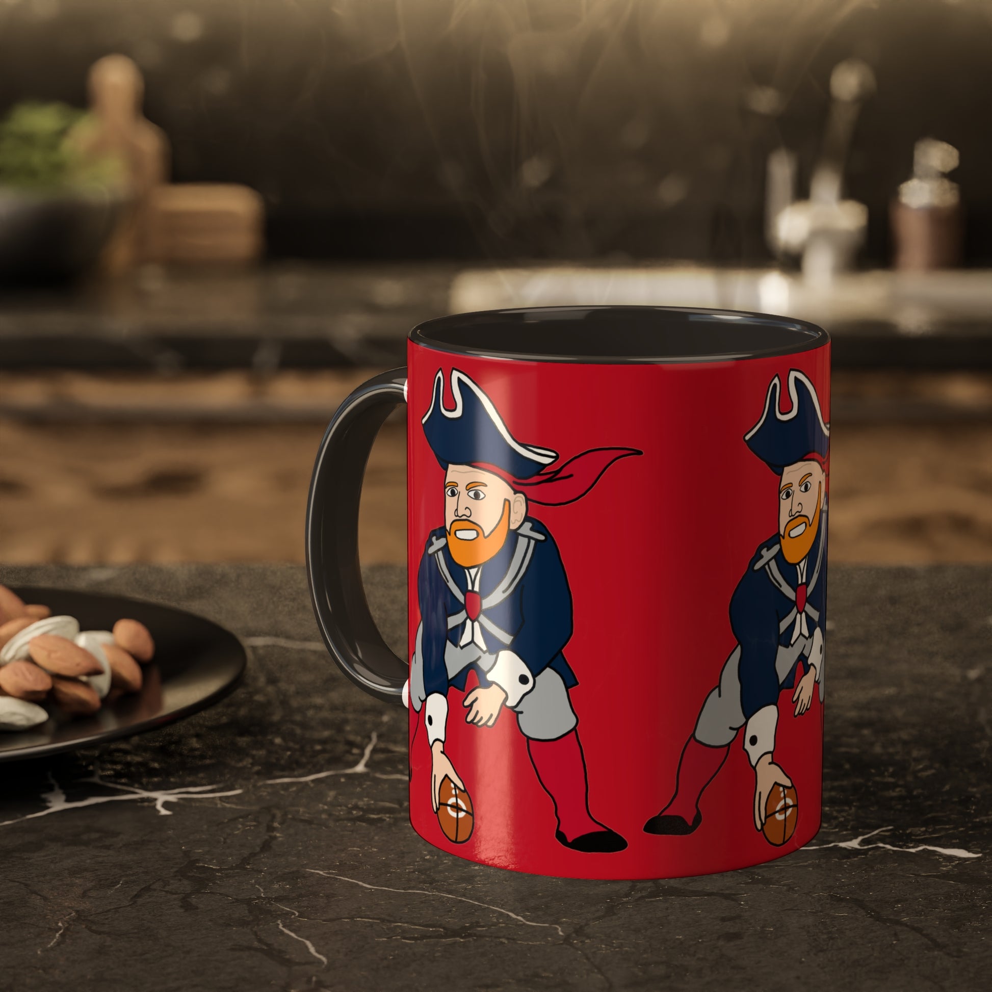 Bill Burrdy New England Patriots NFL Tom Brady Bill Burr Colorful Mug, 11oz 11oz Black Mugs American Football Bill Burr Monday Morning Podcast New England Patriots NFL Podcasts Stand-up Comedy Printify