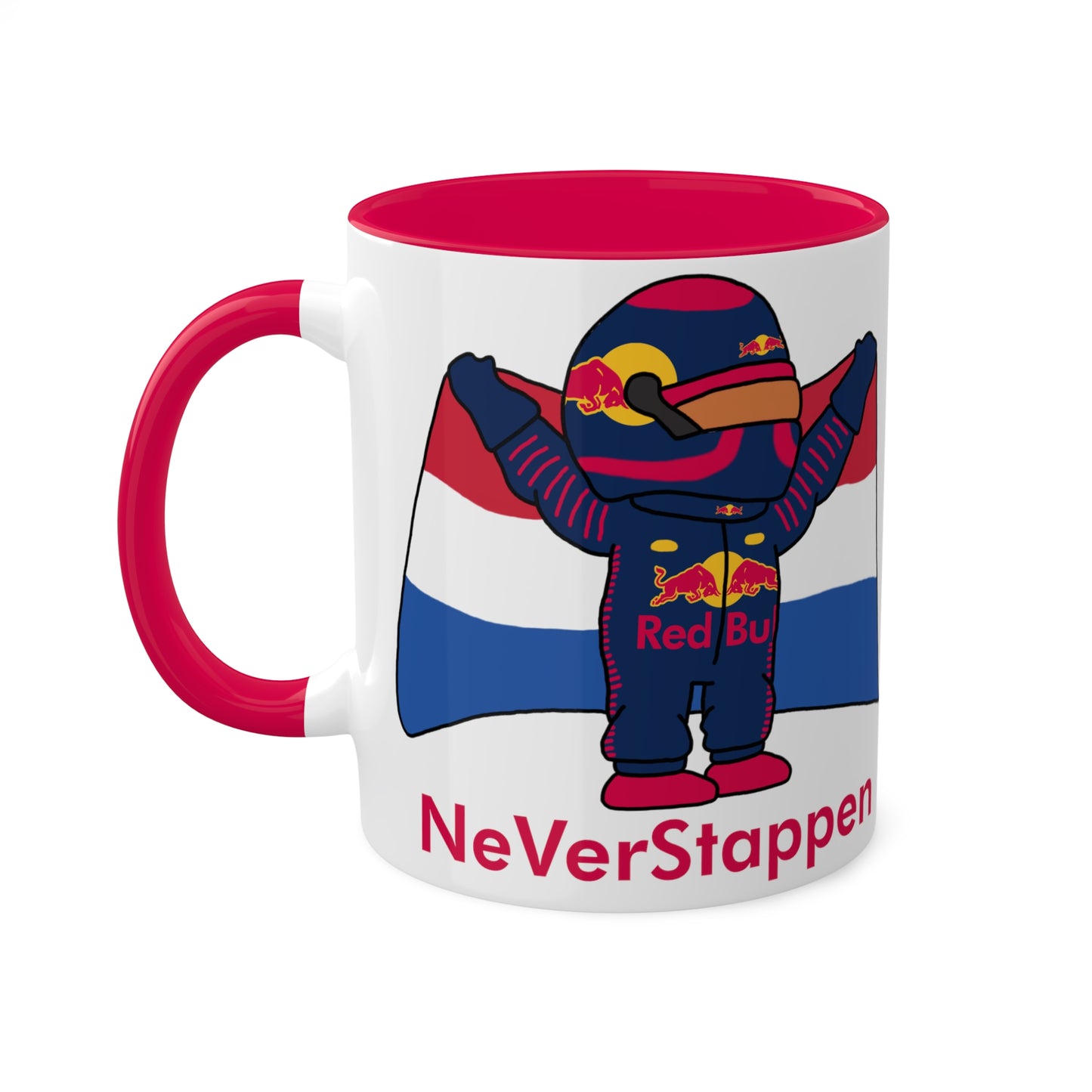 NeVerStappen Red Bull Formula 1 F1 Max Vertsappen Colorful Mugs, 11oz Mugs Printify