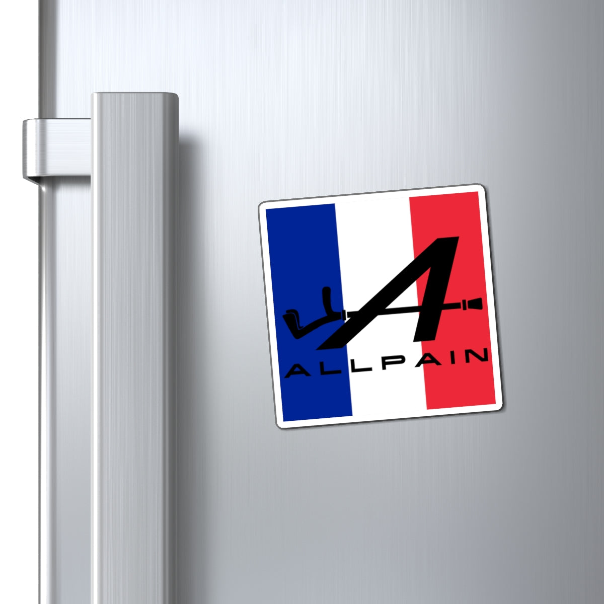 Allpain Alpine F1 Formula 1 Pierre Gasly Esteban Ocon Magnet 3" × 3" Magnets Alpine F1 Printify