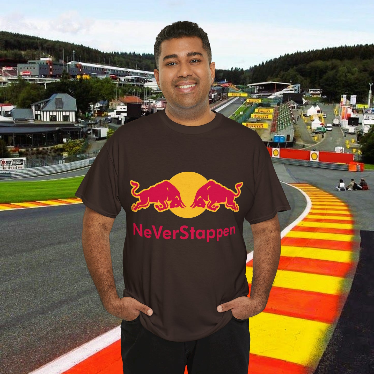 Max Verstappen Shirt Verstappen T-shirt Red Bull T shirt F1 tshirt Formula 1 tee F1 Gift Formula 1 Gift Red Bull Fan Gift Funny Racing Shirt Dark Chocolate T-shirts F1 Max Verstappen Red Bull Printify