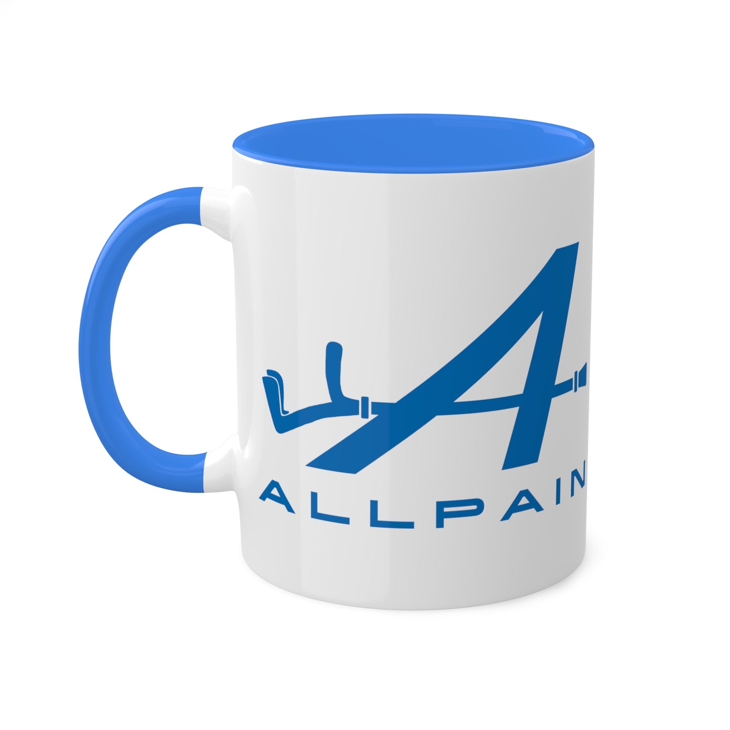 Allpain Alpine F1 Formula 1 Pierre Gasly Esteban Ocon Colorful Mug, 11oz Mugs Alpine F1 Printify