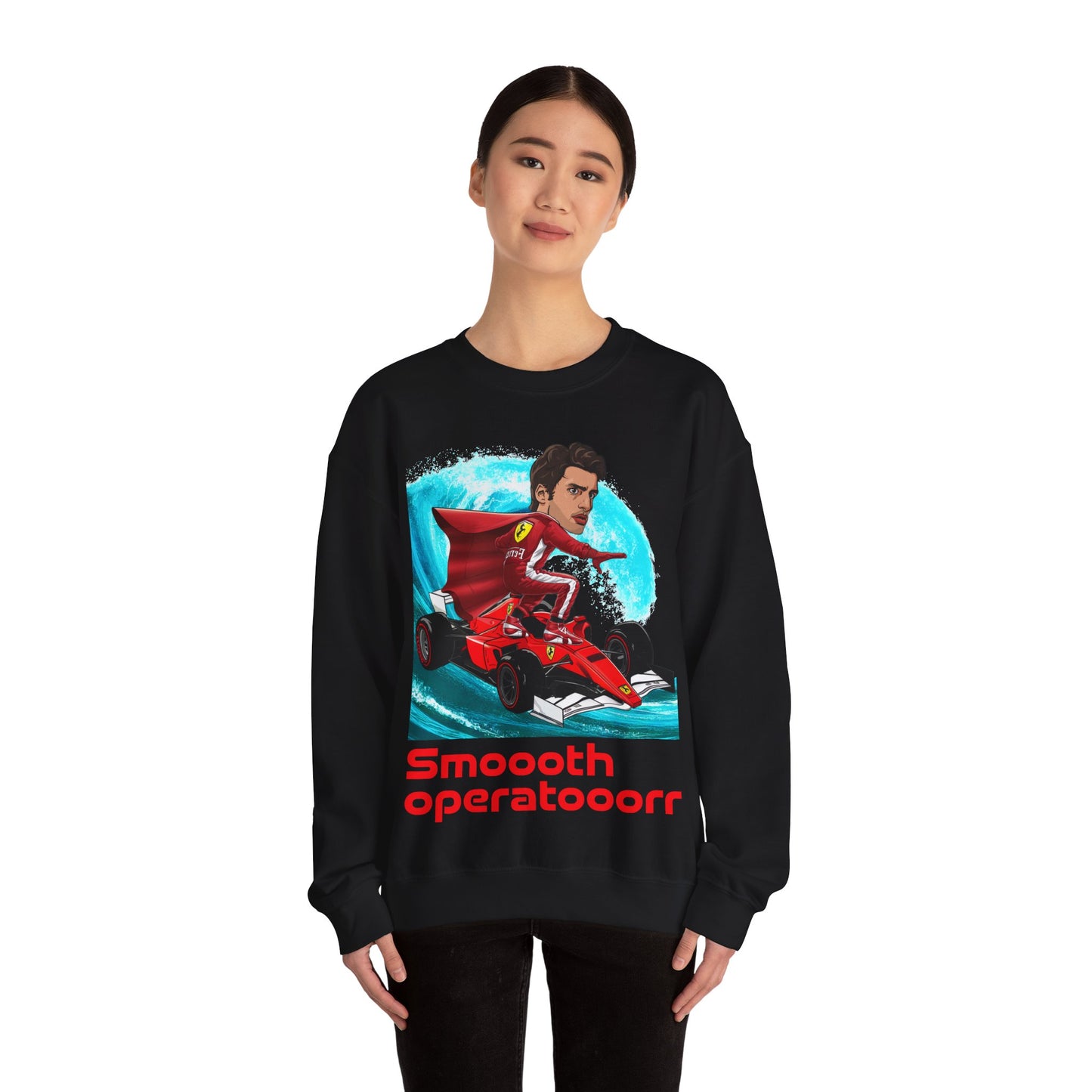 Carlos Sainz Sweatshirt Smooth Operator Jumper Ferrari Sweater Formula 1 Jumper F1 Sweater Ferrari Gift Ferrari Fan Jumper F1 Gift Scuderia Sweatshirts Carlos Sainz F1 Ferrari Printify