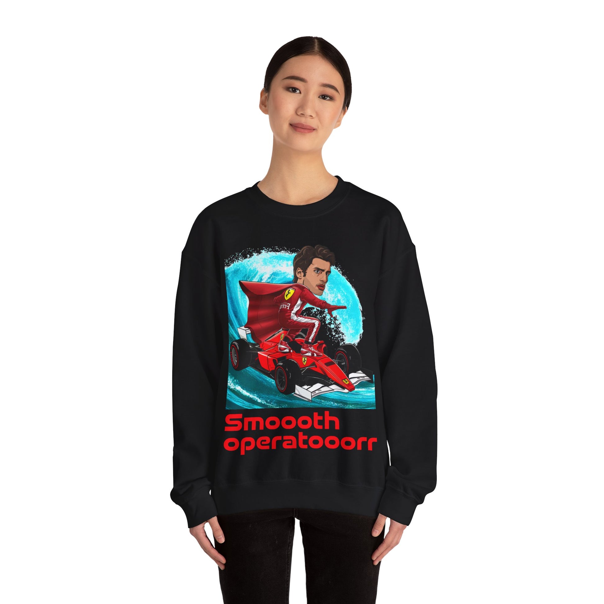 Carlos Sainz Sweatshirt Smooth Operator Jumper Ferrari Sweater Formula 1 Jumper F1 Sweater Ferrari Gift Ferrari Fan Jumper F1 Gift Scuderia Sweatshirts Carlos Sainz F1 Ferrari Printify