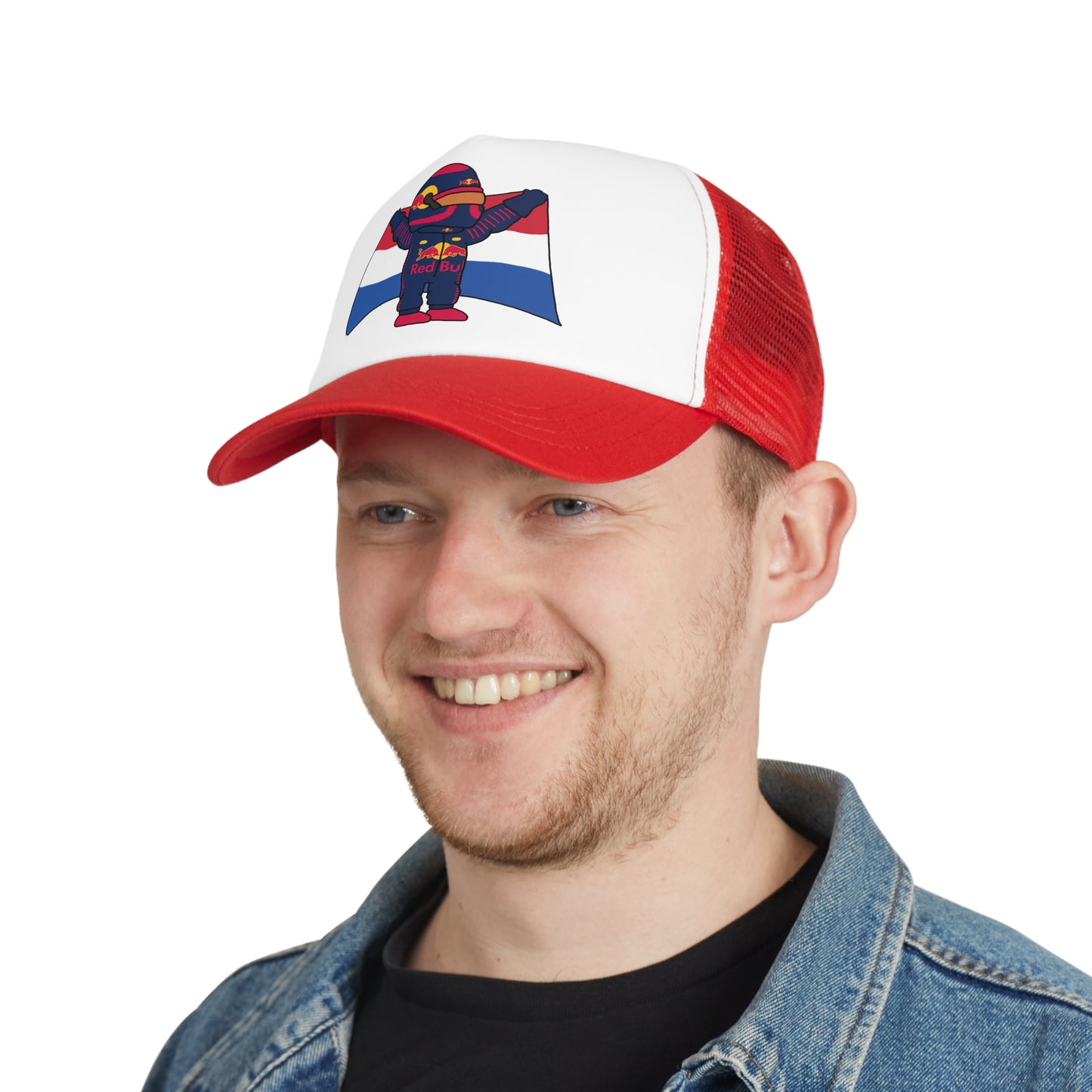 NeVerStappen Red Bull Formula 1 F1 Max Verstappen Mesh Cap Hats F1 Max Verstappen Red Bull Printify