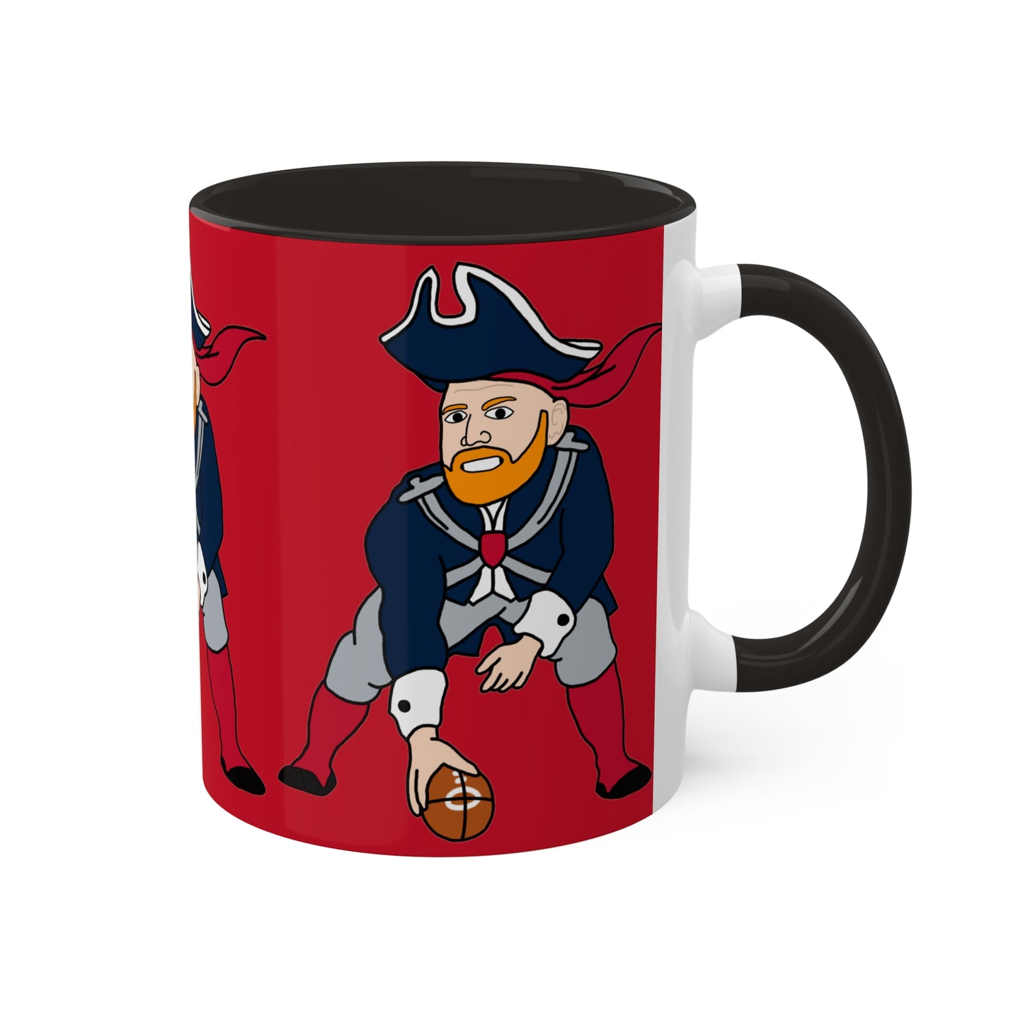 Bill Burrdy New England Patriots NFL Tom Brady Bill Burr Colorful Mug, 11oz Mugs American Football Bill Burr Monday Morning Podcast New England Patriots NFL Podcasts Stand-up Comedy Printify