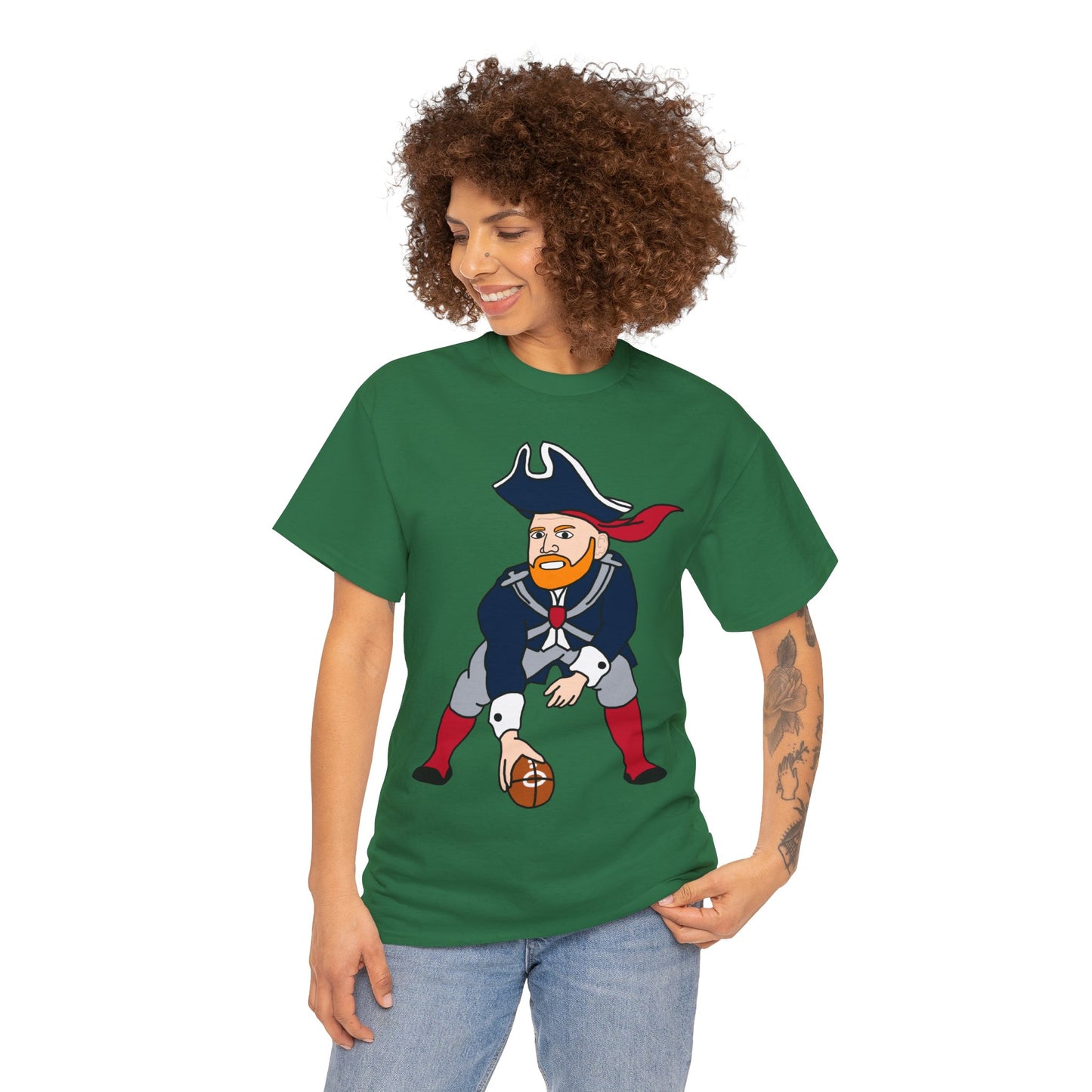 Bill Burrdy New England Patriots Tom Brady Bill Burr Unisex Heavy Cotton Tee T-shirts American Football Bill Burr Monday Morning Podcast New England Patriots NFL Podcasts Stand-up Comedy Printify