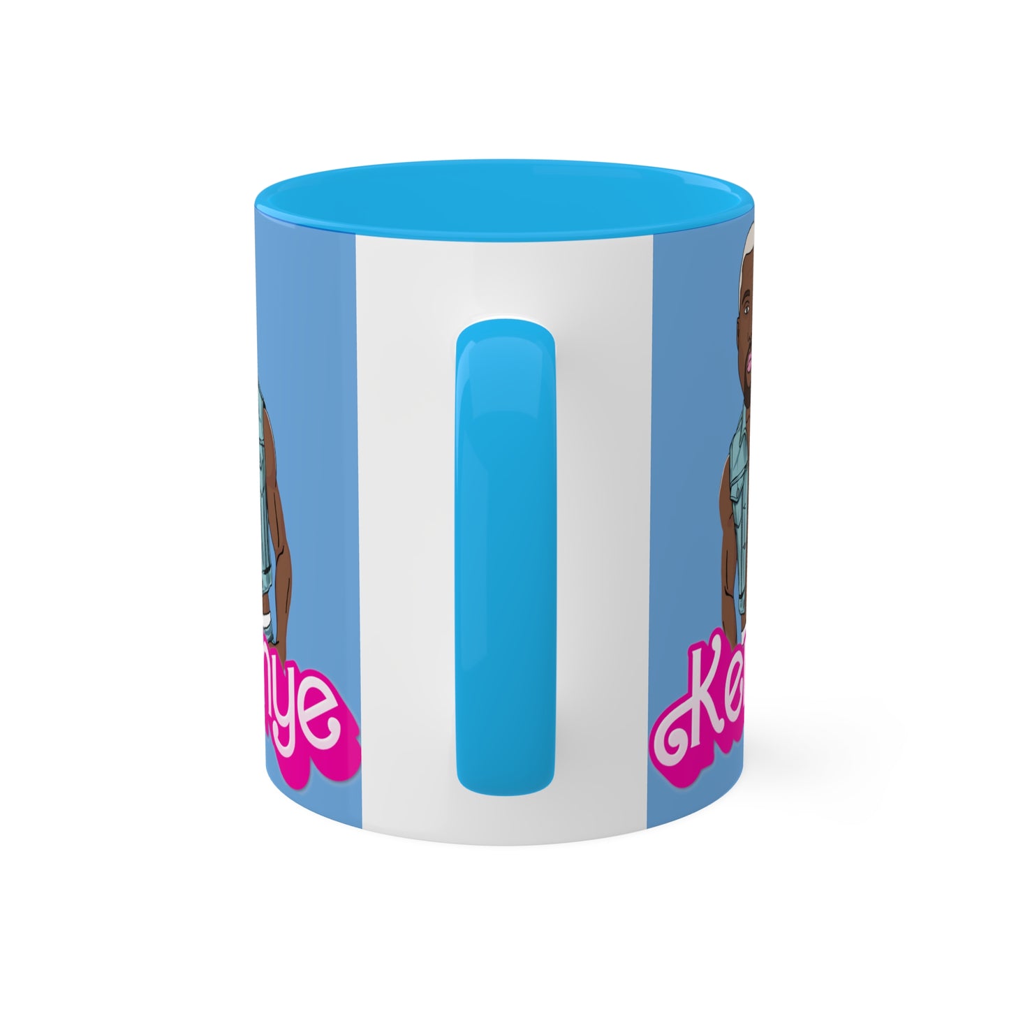Kenye Barbie Ken Ryan Gosling Kanye West Colorful Mug Mugs Barbie Kanye West Ken Movies Music Printify
