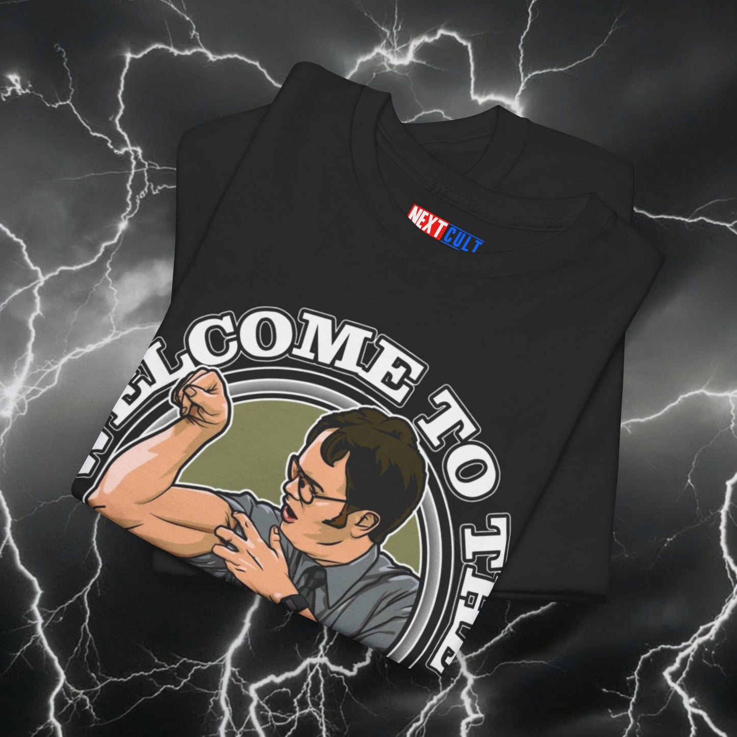 Welcome To The Gun Show T-Shirt – Funny Dwight Schrute Meme The Office Tee for Gym, Workout & Fitness Fans – Big Biceps Humor Top T-shirts Bodybuilding Fitness Gym Pump Cover The Office TV TV Shows Workout Printify