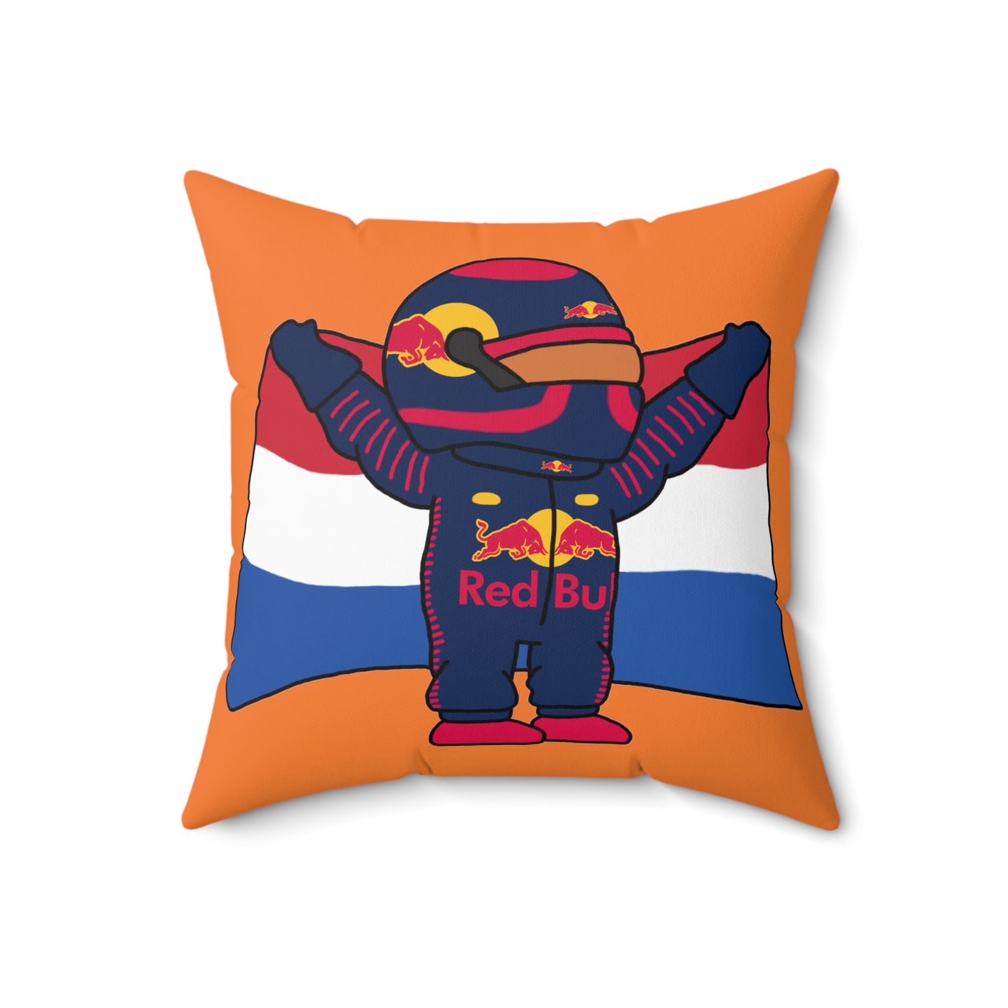 NeVerStappen Red Bull Formula 1 F1 Max Verstappen Pillow 18" × 18" Pillows F1 Max Verstappen Red Bull Printify