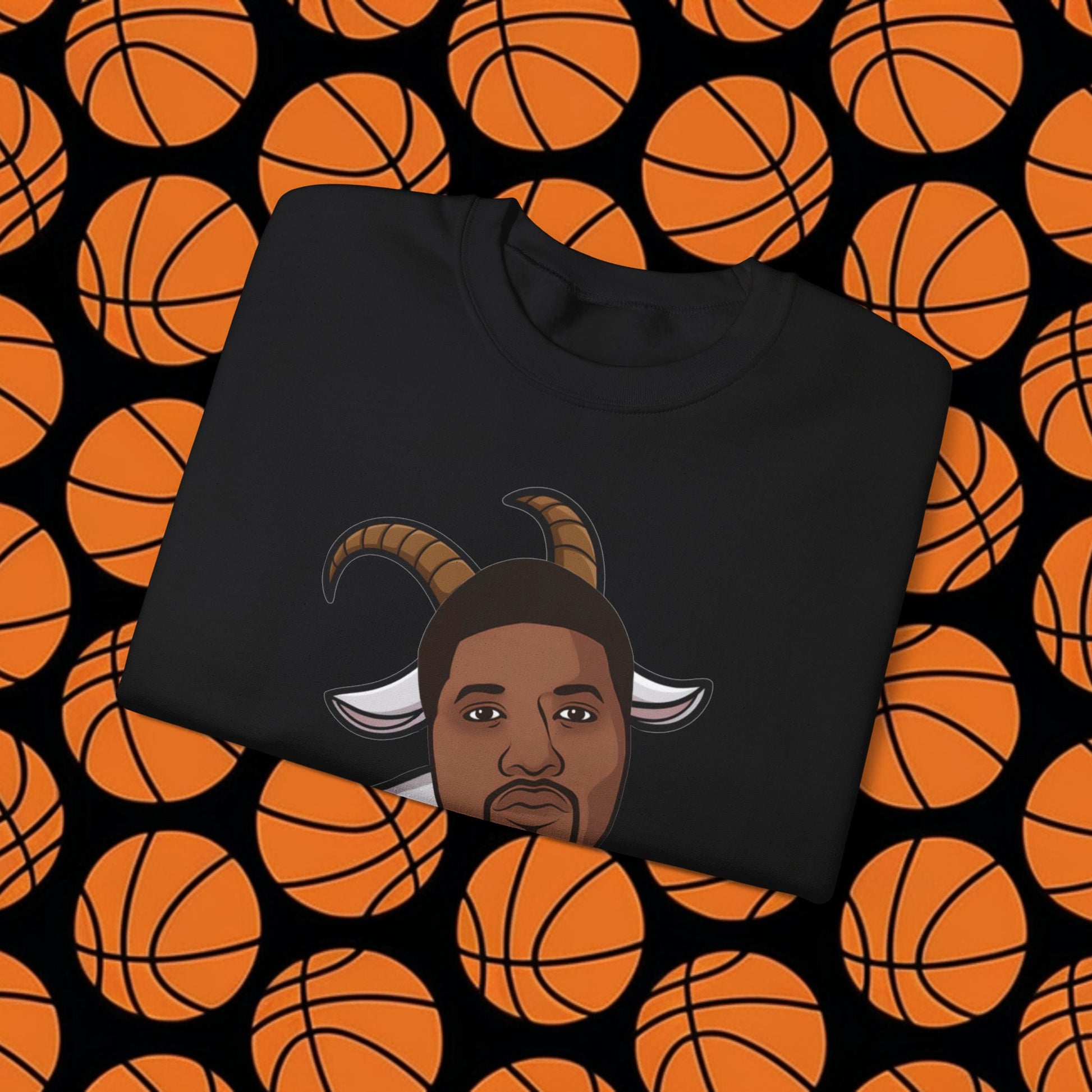 Paul George G.O.A.T. Sweatshirt - Funny Basketball Meme Jumper - Greatest of All Time Pullover for Basketball Fans - Perfect Gift for Paul George Fans Sweatshirts Basketball G.O.A.T. Indiana Pacers Los Angeles Clippers NBA Paul George Philadelphia 76ers Printify