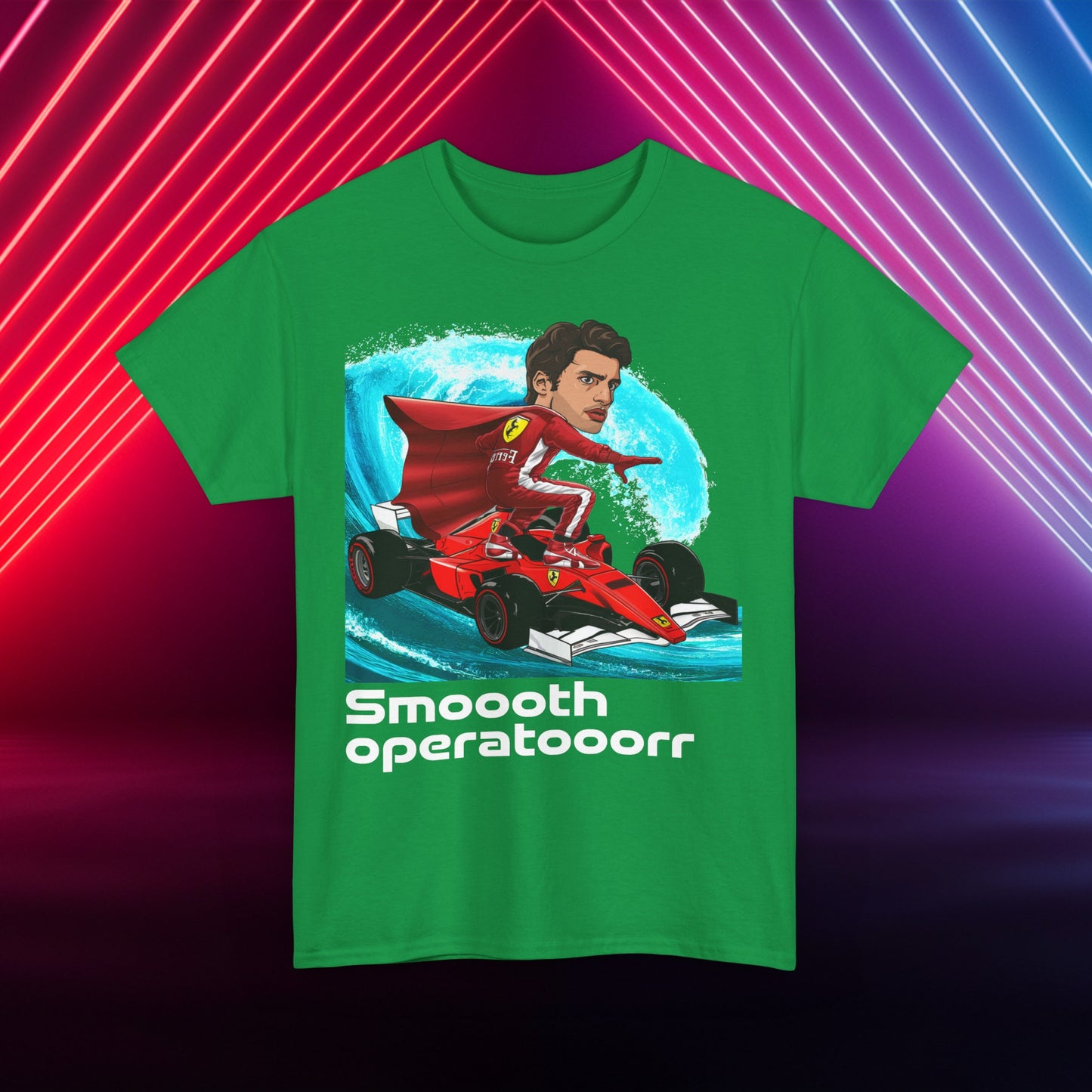Carlos Sainz T-shirt Carlos Sainz Shirt Smooth Operator Shirt Ferrari T shirt Formula 1 Tee F1 Tshirt Ferrari Gift Ferrari Fan Shirt F1 Gift Irish Green T-shirts Carlos Sainz F1 Ferrari Printify