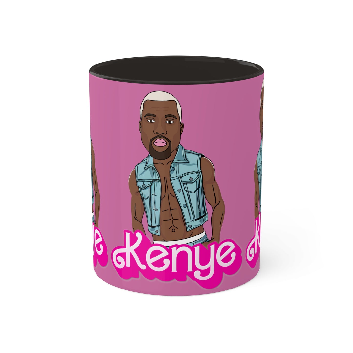 Kenye Barbie Ken Ryan Gosling Kanye West Colorful Mug Mugs Barbie Kanye West Ken Movies Music Printify
