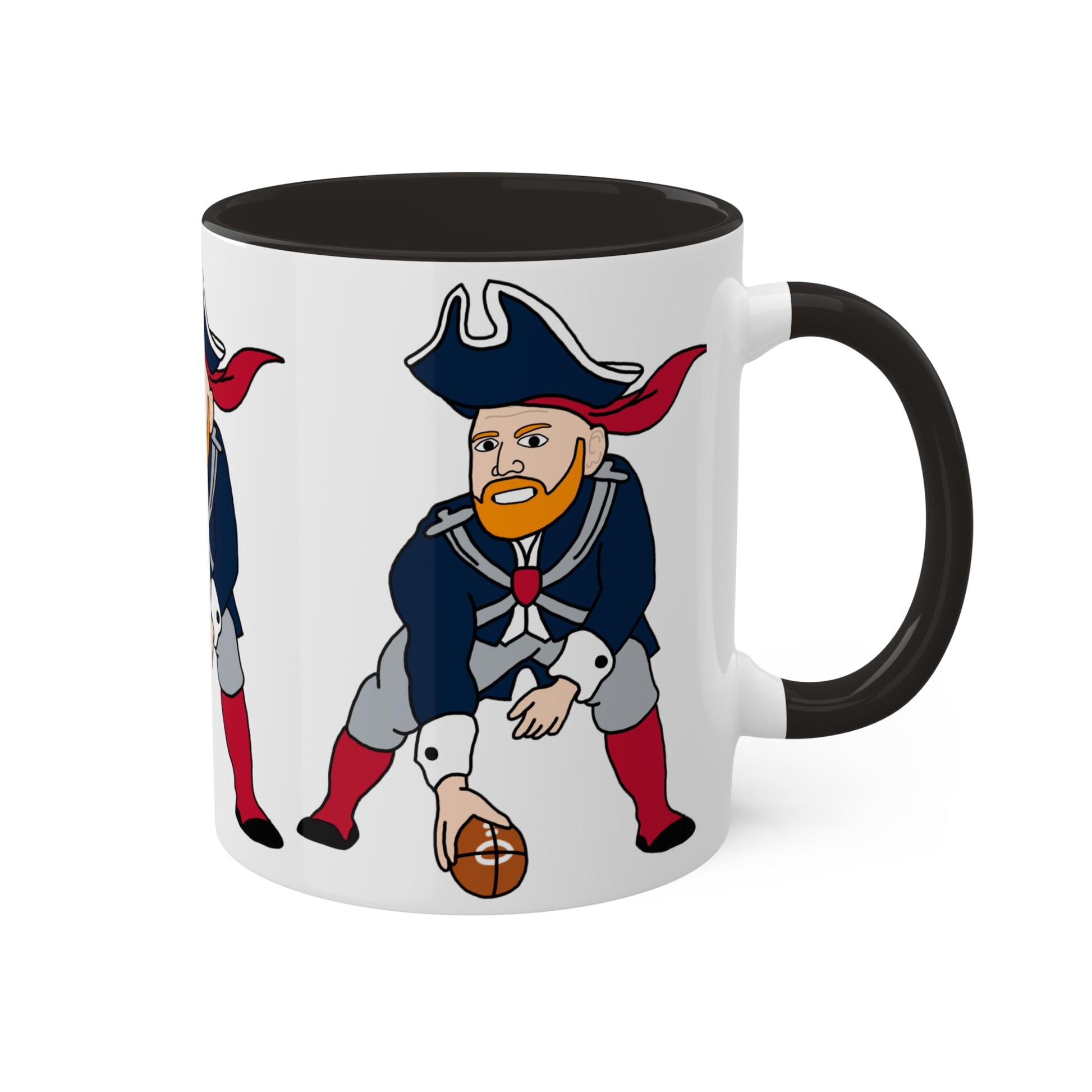 Bill Burrdy New England Patriots NFL Tom Brady Bill Burr Colorful Mug, 11oz Mugs American Football Bill Burr Monday Morning Podcast New England Patriots NFL Podcasts Stand-up Comedy Printify