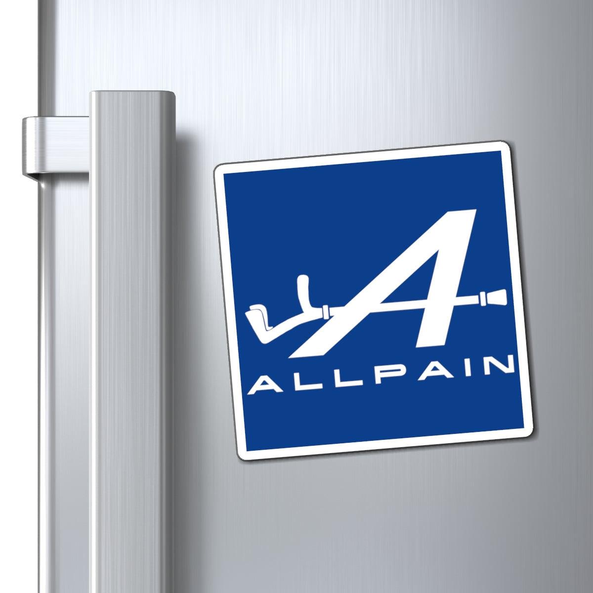 Allpain Alpine F1 Formula 1 Pierre Gasly Esteban Ocon Magnet 4" × 4" Magnets Alpine F1 Printify