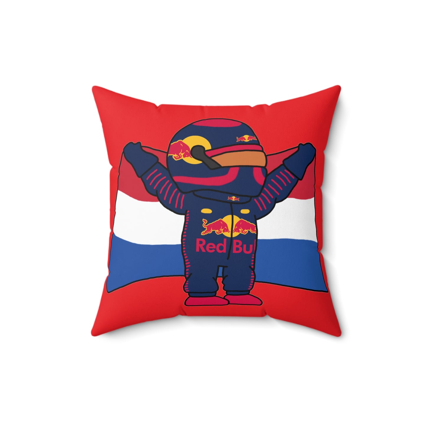 NeVerStappen Red Bull Formula 1 F1 Max Verstappen Pillow 16" × 16" Pillows F1 Max Verstappen Red Bull Printify