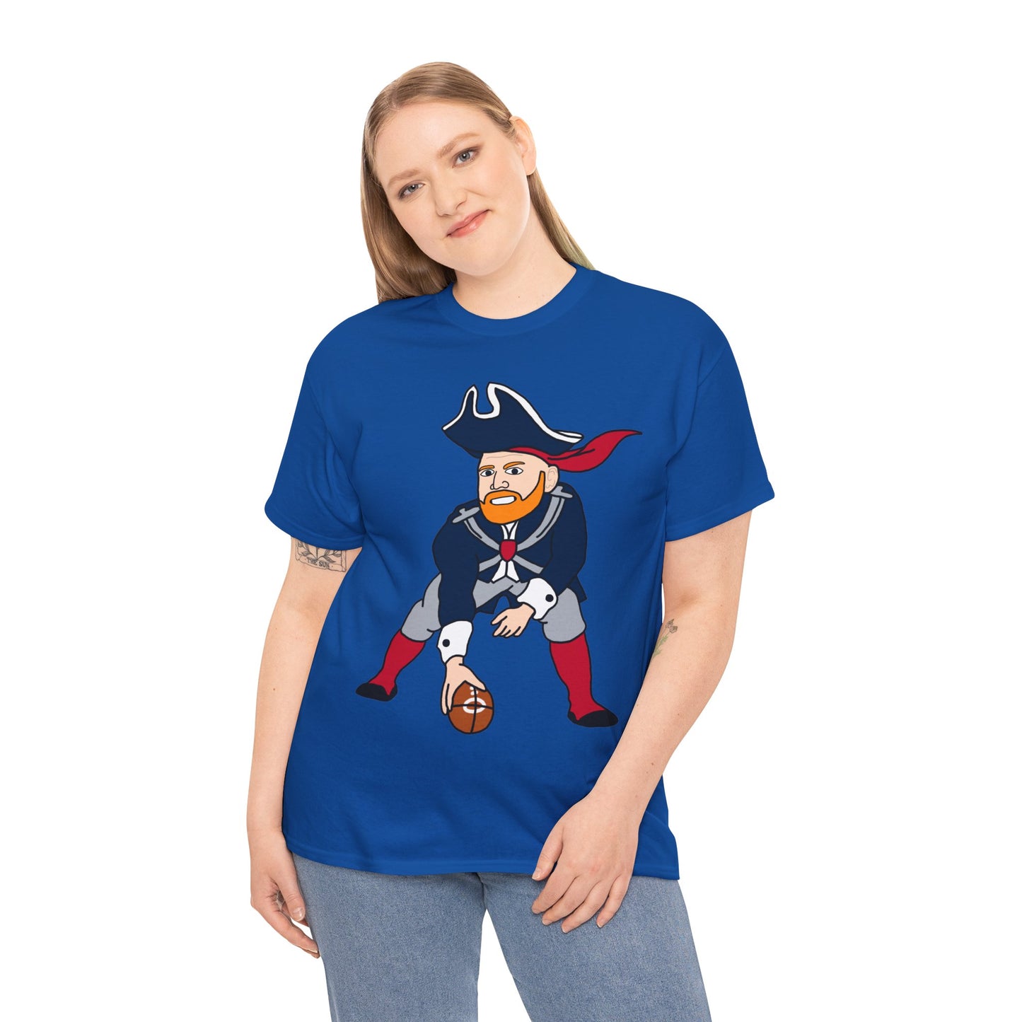 Bill Burrdy New England Patriots Tom Brady Bill Burr Unisex Heavy Cotton Tee T-shirts American Football Bill Burr Monday Morning Podcast New England Patriots NFL Podcasts Stand-up Comedy Printify