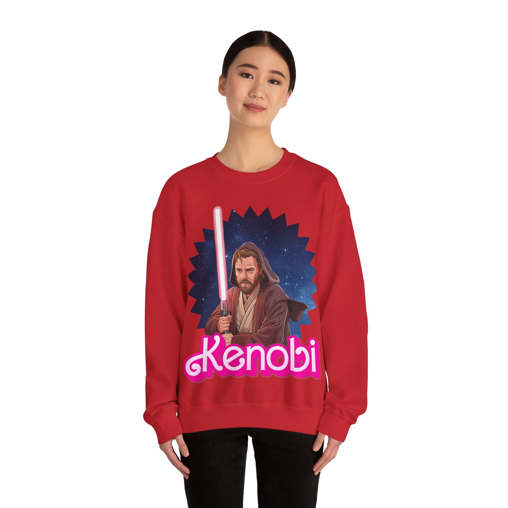 Obi-Wan Kenobi Ken Barbie Movie Star Wars Unisex Heavy Blend Crewneck Sweatshirt Sweatshirts Barbie Ken Movies Star Wars Printify