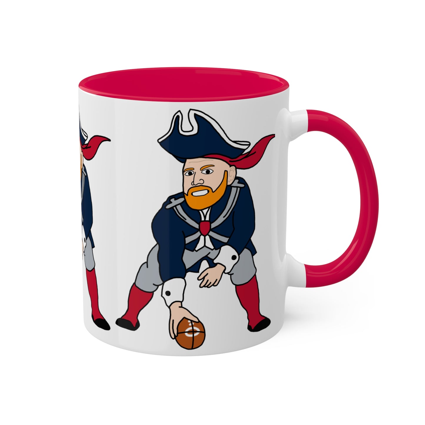 Bill Burrdy New England Patriots NFL Tom Brady Bill Burr Colorful Mug, 11oz Mugs American Football Bill Burr Monday Morning Podcast New England Patriots NFL Podcasts Stand-up Comedy Printify