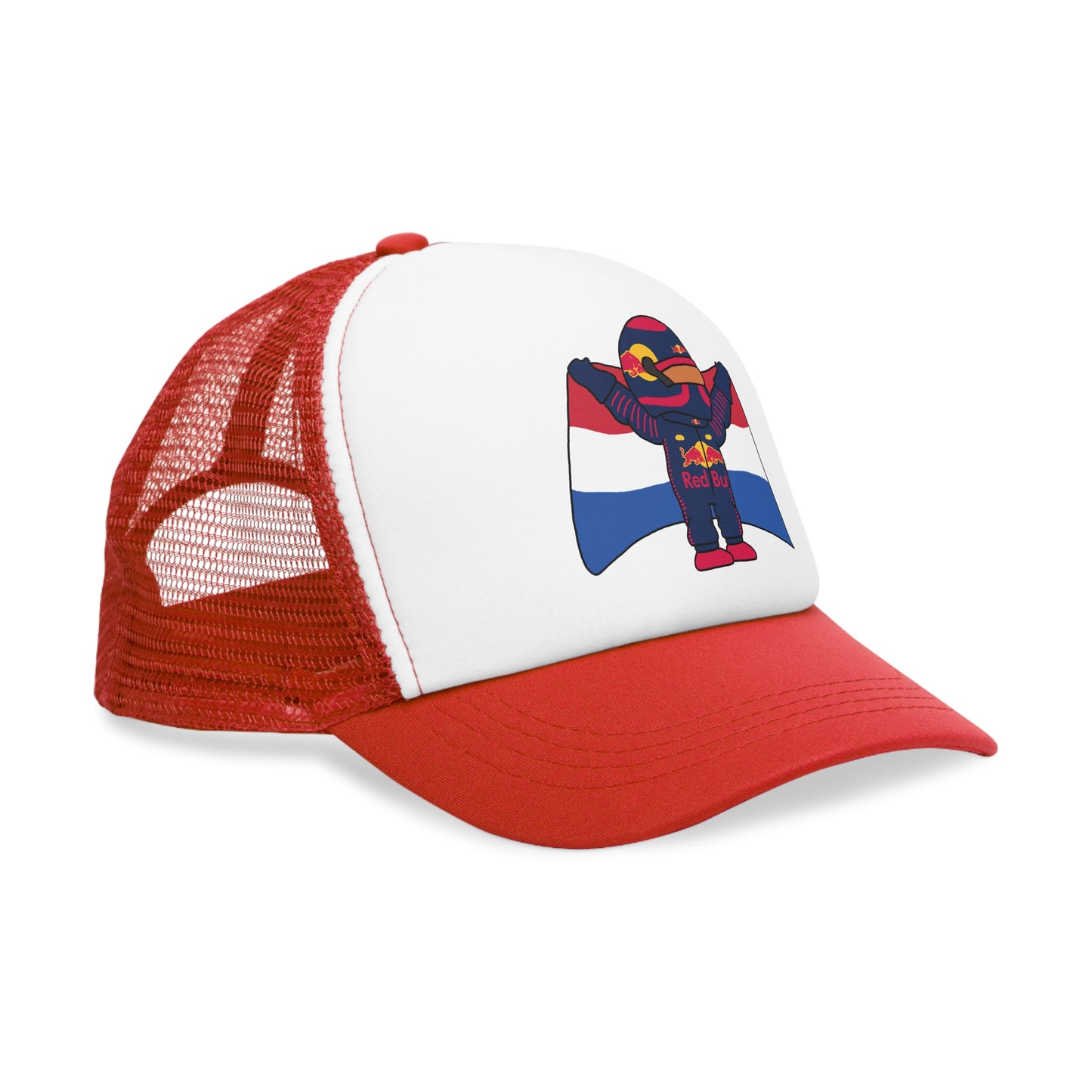 NeVerStappen Red Bull Formula 1 F1 Max Verstappen Mesh Cap Hats F1 Max Verstappen Red Bull Printify