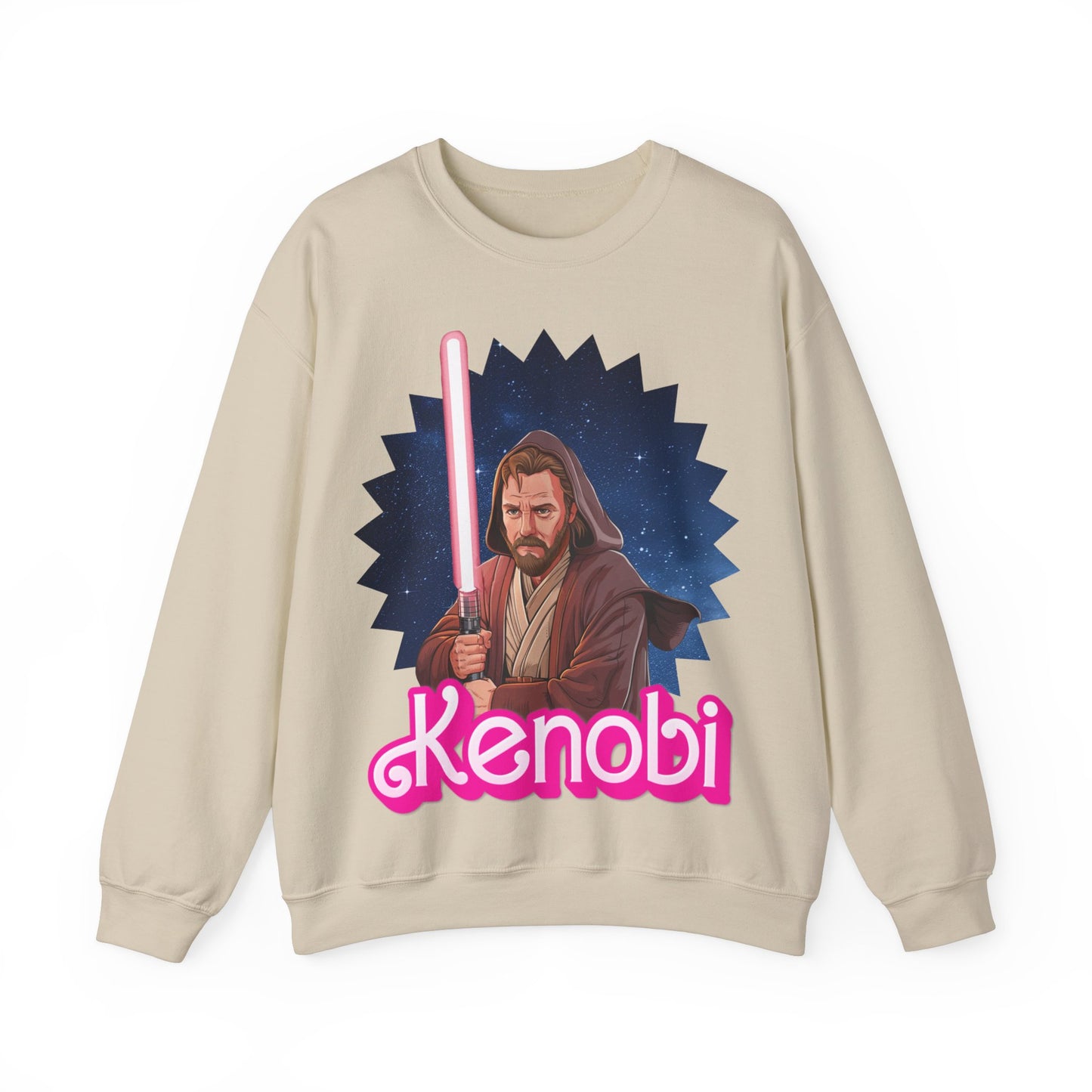 Obi-Wan Kenobi Ken Barbie Movie Star Wars Unisex Heavy Blend Crewneck Sweatshirt Sweatshirts Barbie Ken Movies Star Wars Printify