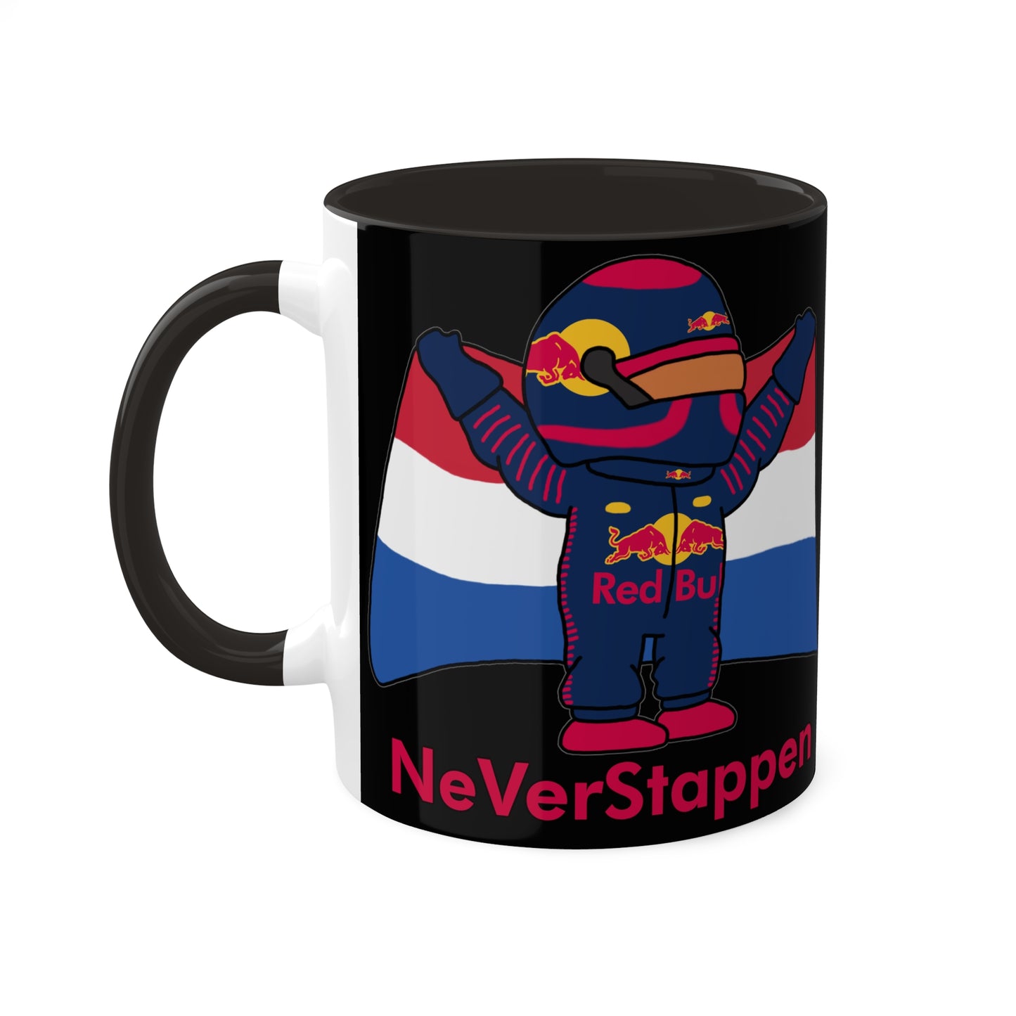 NeVerStappen Red Bull Formula 1 F1 Max Vertsappen Colorful Mugs, 11oz Mugs Printify