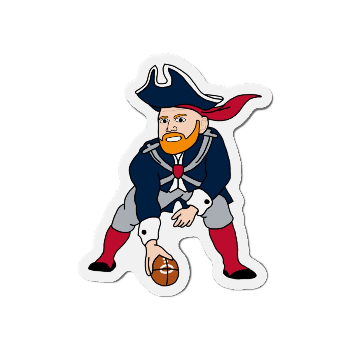 Bill Burrdy New England Patriots NFL Tom Brady Bill Burr Die-Cut Magnet Magnets American Football Bill Burr Monday Morning Podcast New England Patriots NFL Podcasts Stand-up Comedy Printify