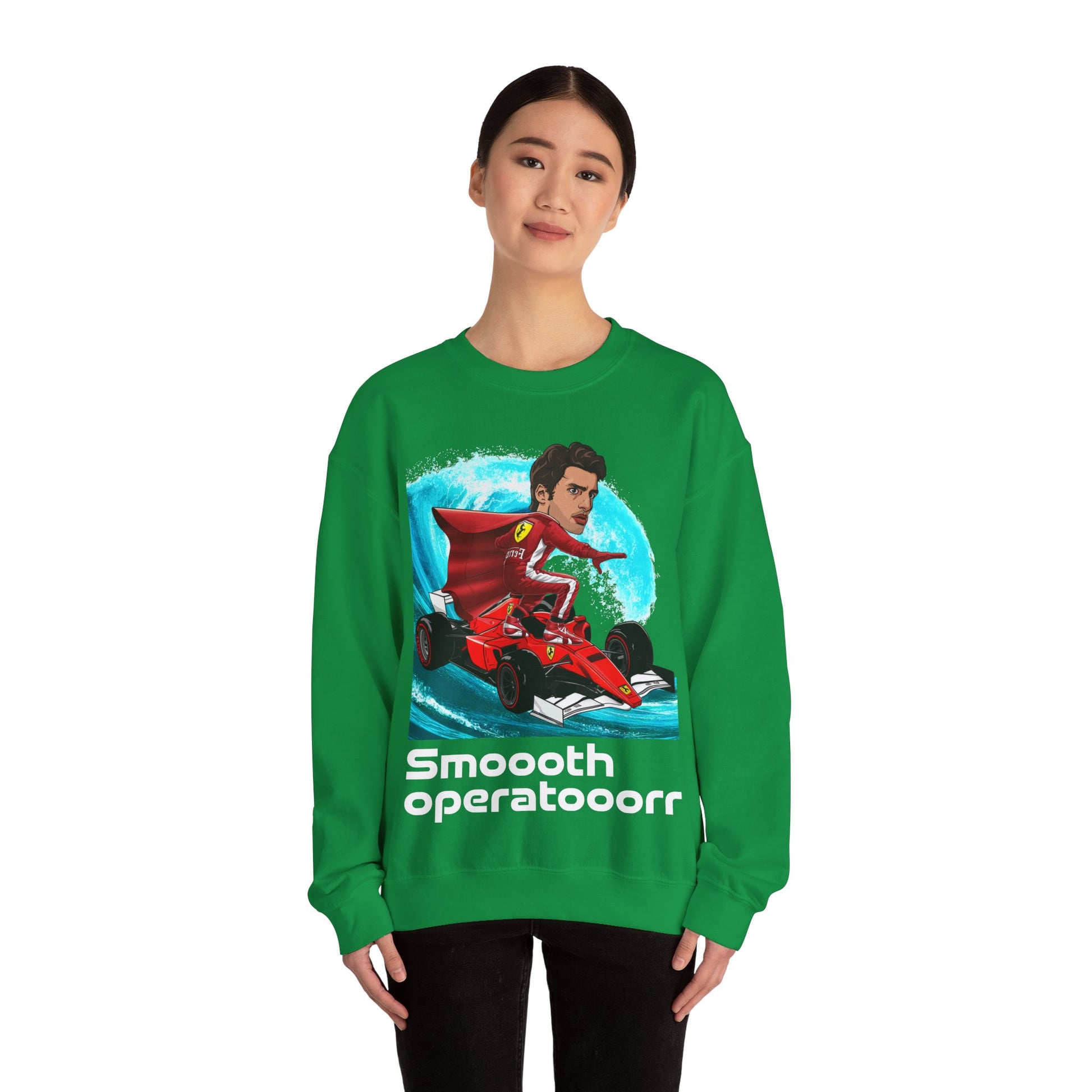 Carlos Sainz Sweatshirt Smooth Operator Jumper Ferrari Sweater Formula 1 Jumper F1 Sweater Ferrari Gift Ferrari Fan Jumper F1 Gift Scuderia Sweatshirts Carlos Sainz F1 Ferrari Printify